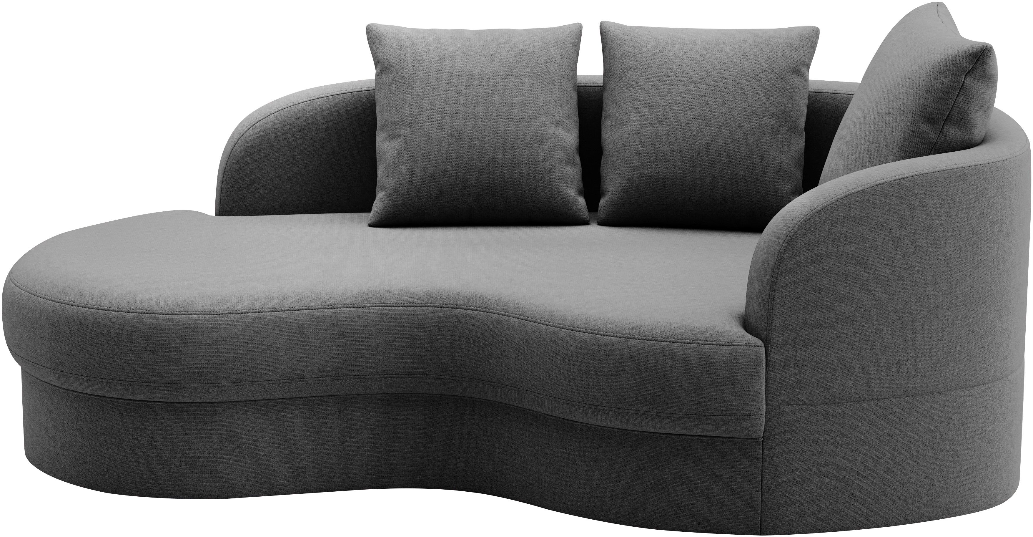 sit&more Récamier Samba moderne organische vorm, inclusief 3 losse rugkussens