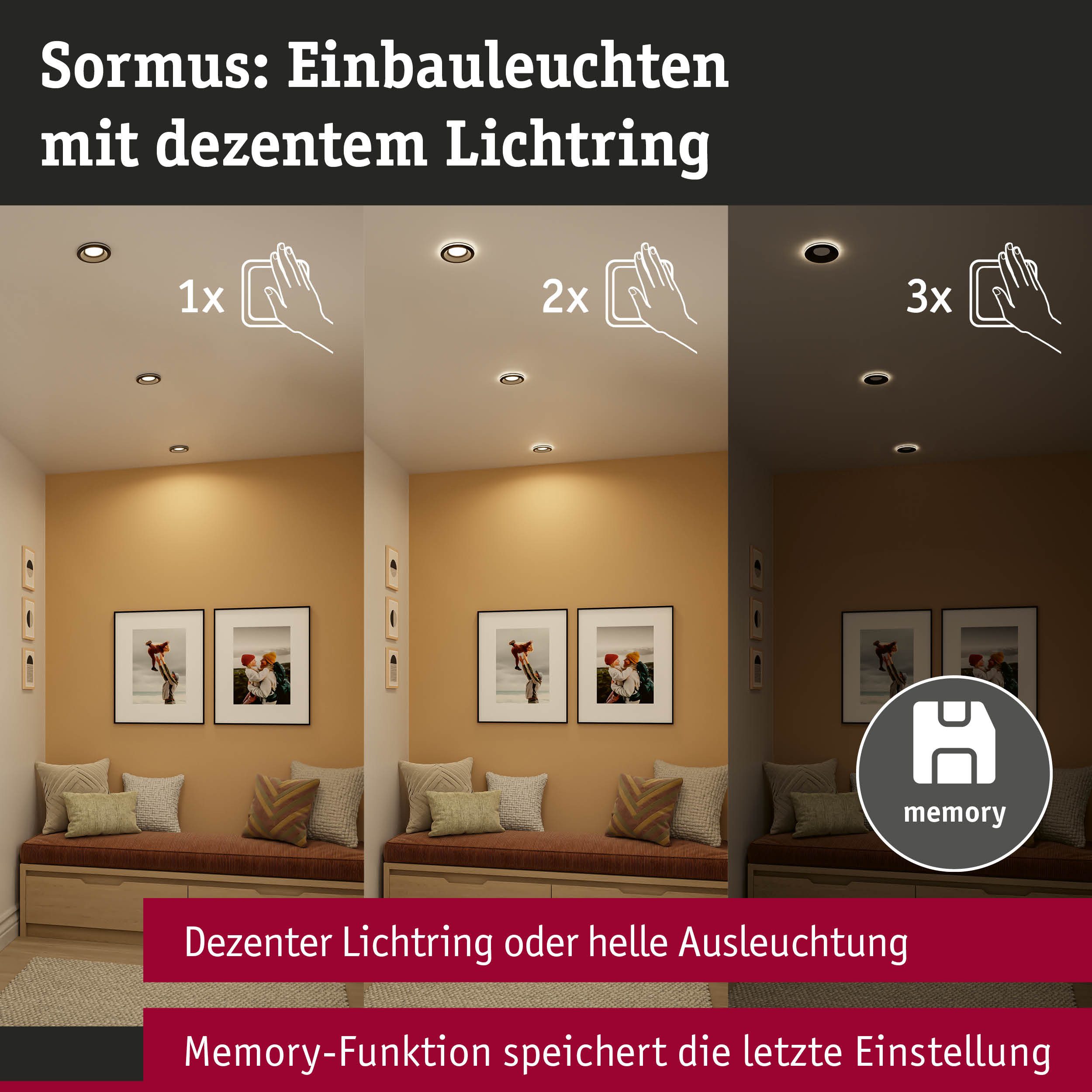 Paulmann Ledinbouwlamp LED inbouwlamp Sormus IP65 rond 100mm (1 stuk)
