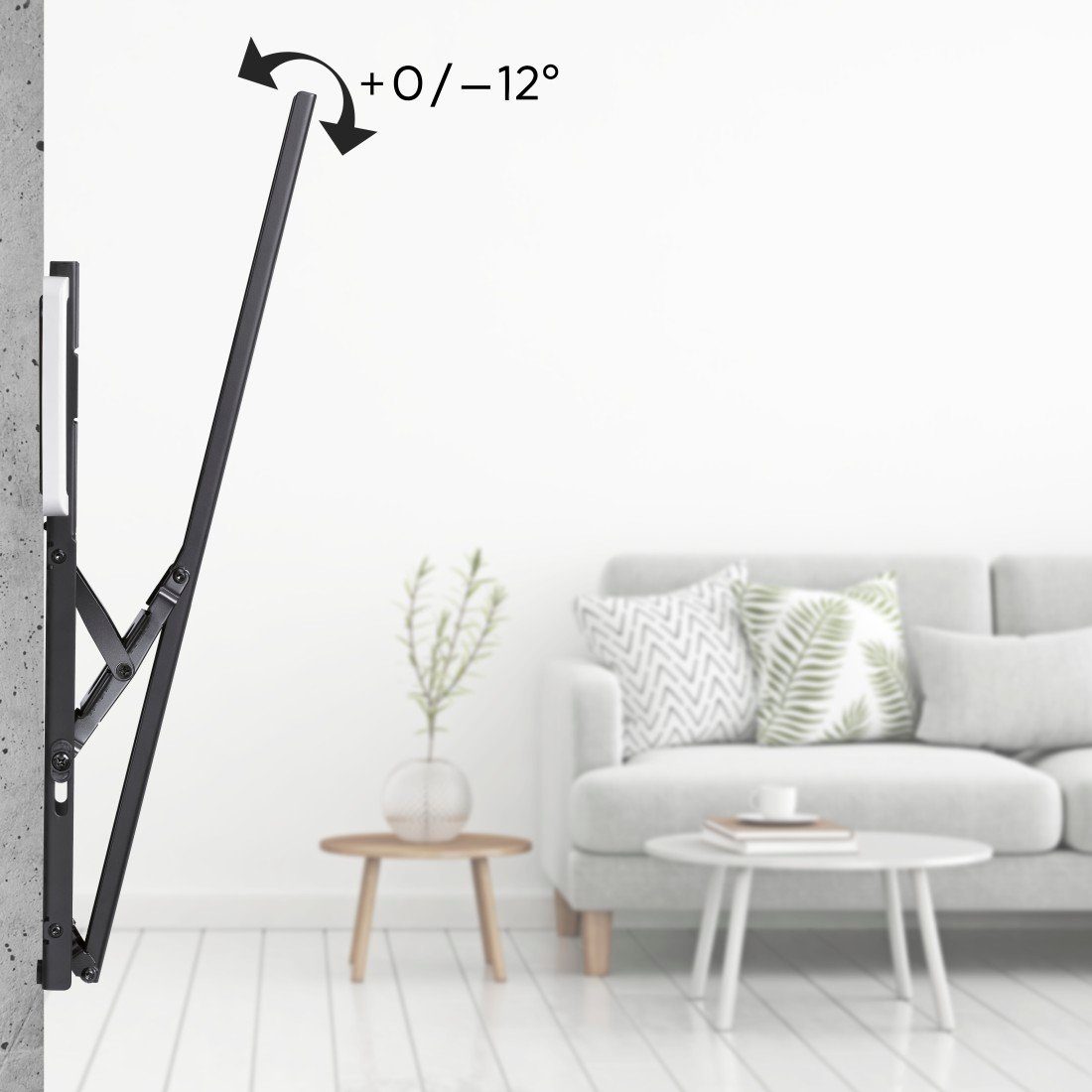 Hama Tv-wandhouder Wandbeugel kantelbaar, tot 75kg, 117 - 254 cm (46"-100"), 50", 55", 65", 75"