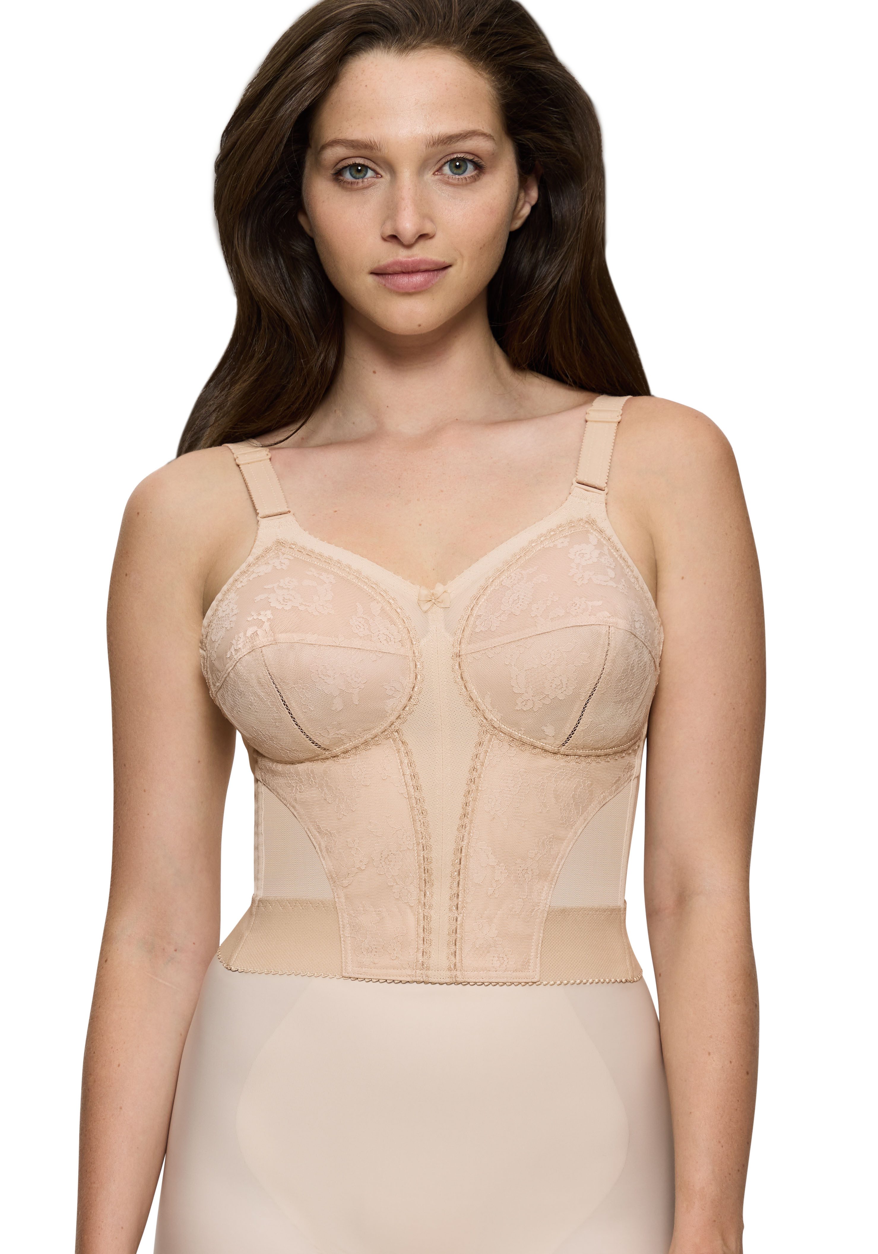 Triumph Lange bh Doreen L02 X met kanten details dames lingerie maat 85 E beige