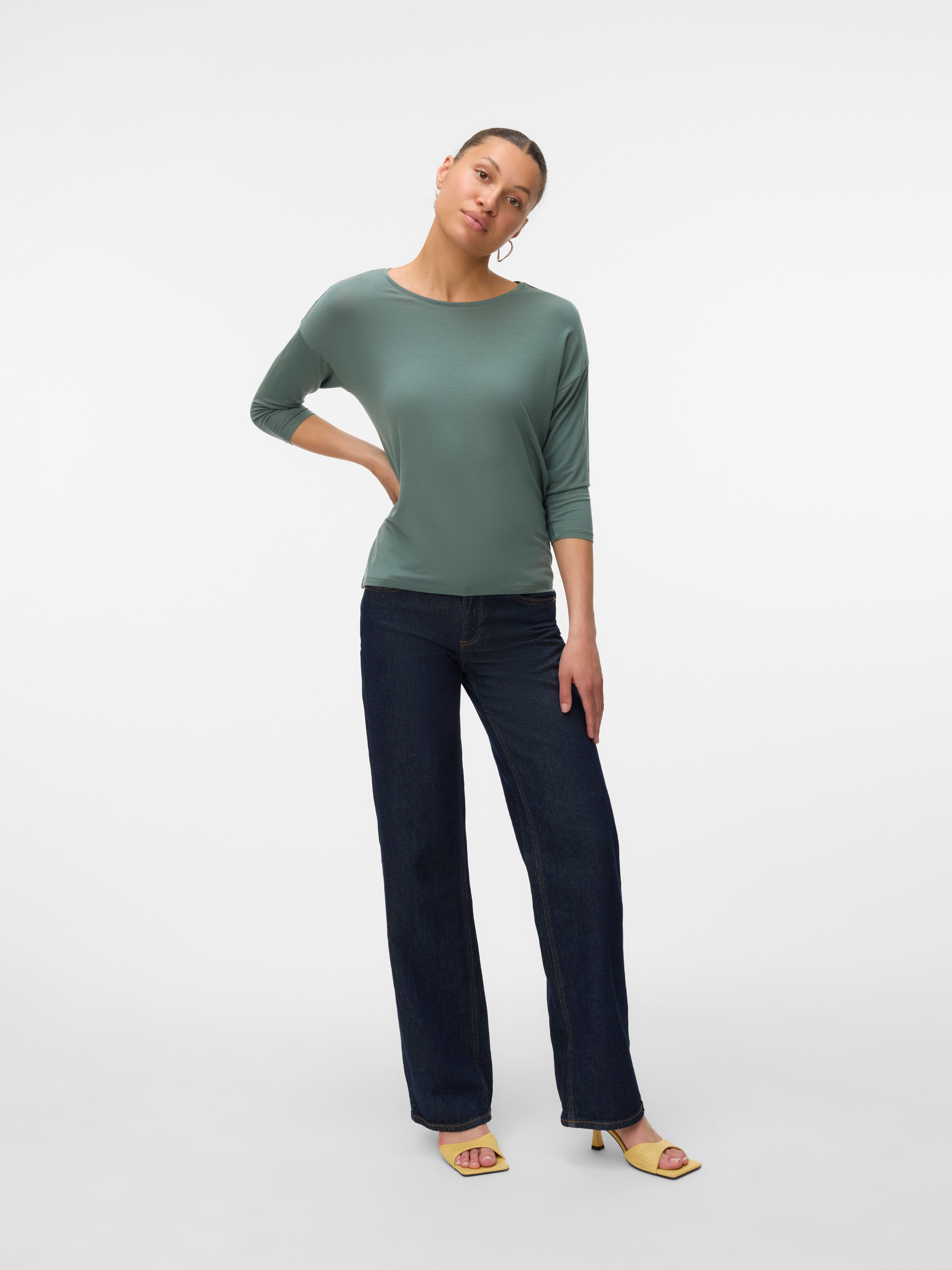Vero Moda Shirt met 3/4 mouwen VMAVA 3/4 TOP JRS GA NOOS