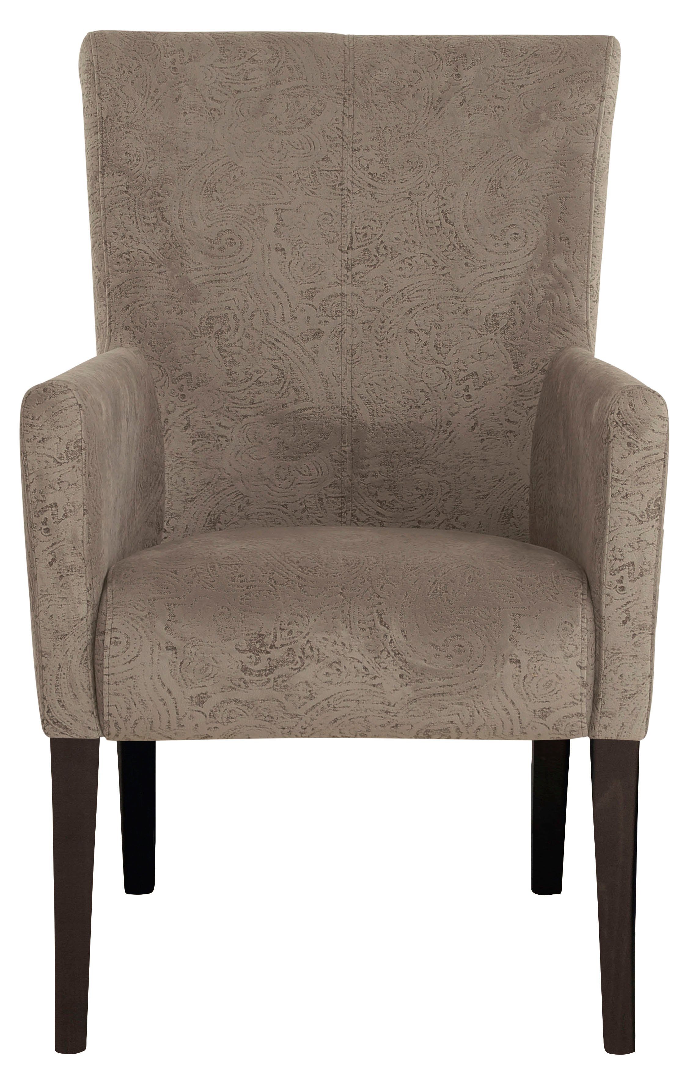 Home affaire Eetkamerstoel King Gestoffeerde stoel, fauteuil, massief houten frame