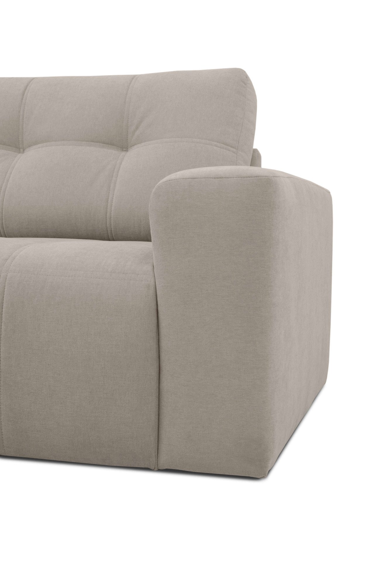 Home affaire Hoekbank Turnon, lounge-sofa, breedte 221 cm Chenille, met knoop- en dubbele stiksels, elegante uitstraling