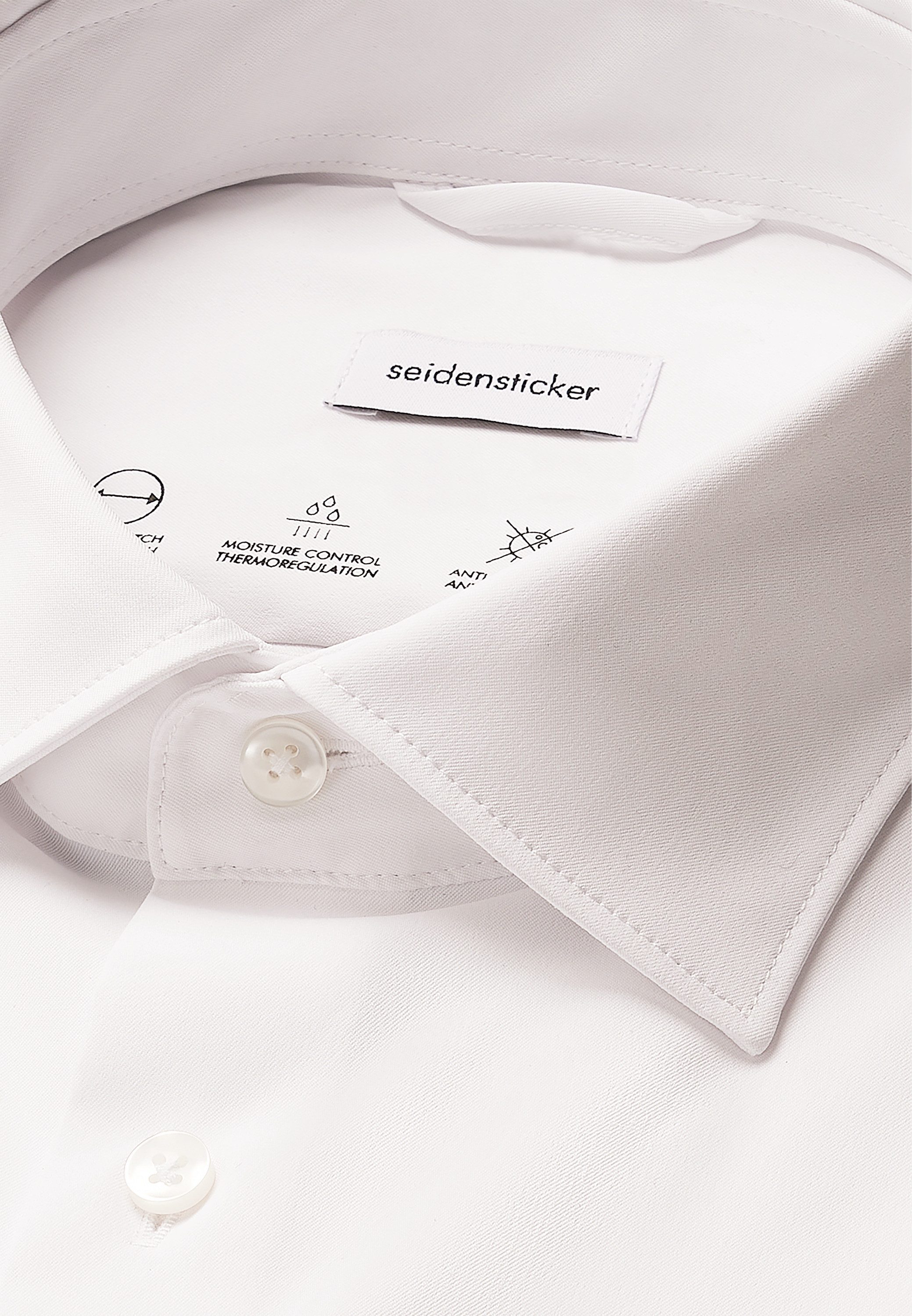 seidensticker Businessoverhemd Zwarte roos Slim Kentkraag uni