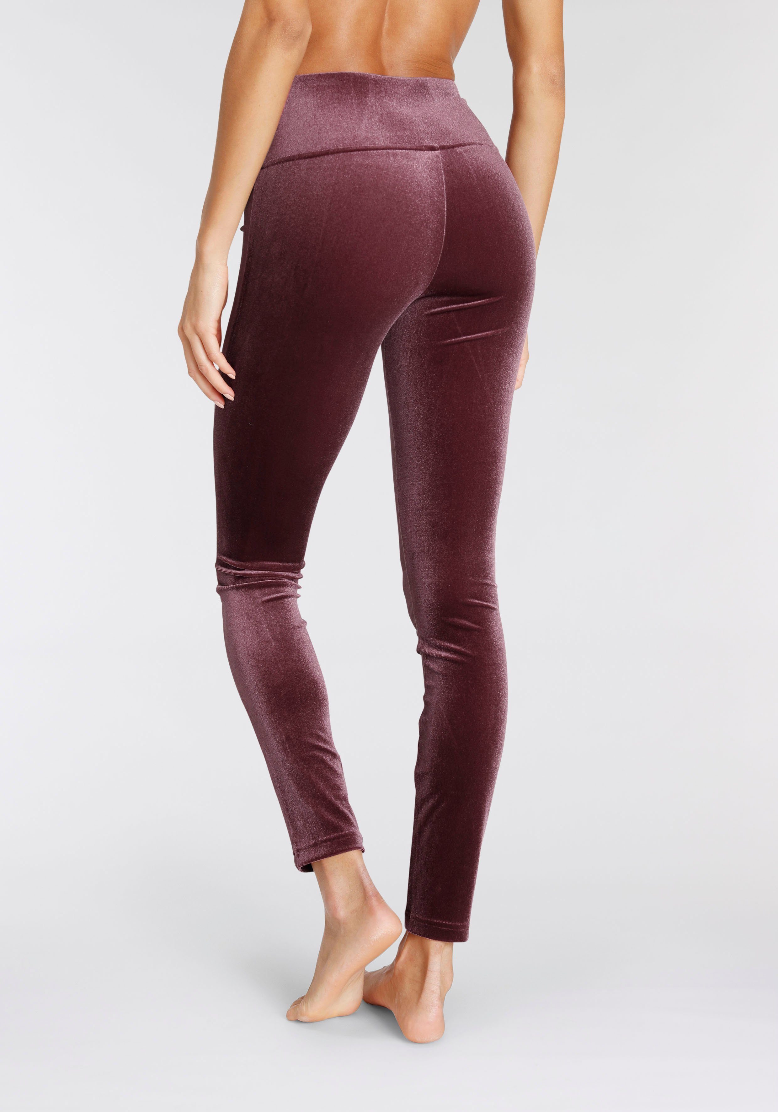 Lascana Legging in zachte, elastische velourslook