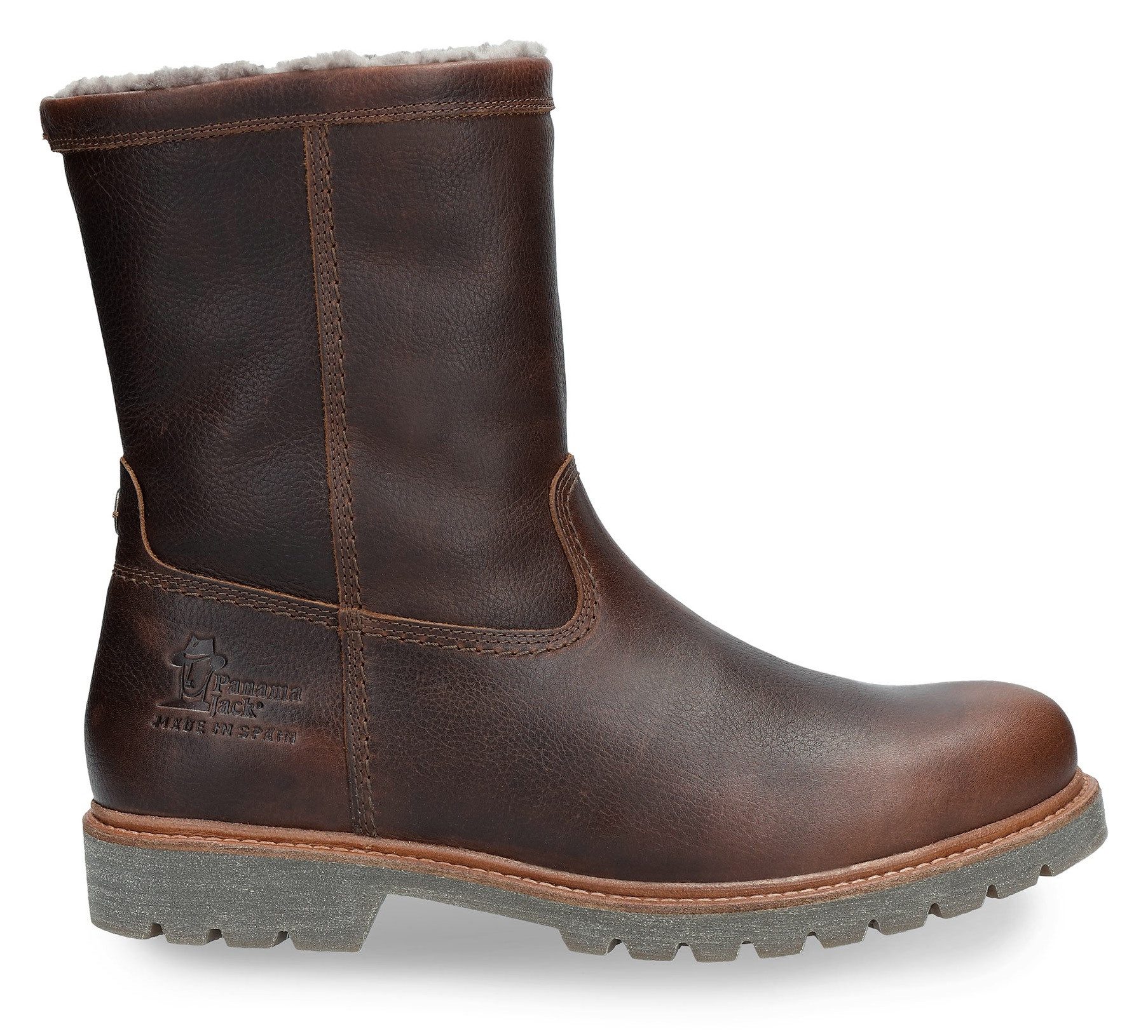 Panama Jack Winterlaarzen , blokhak, winterlaars, kort laarsje met luxe logo-embossing