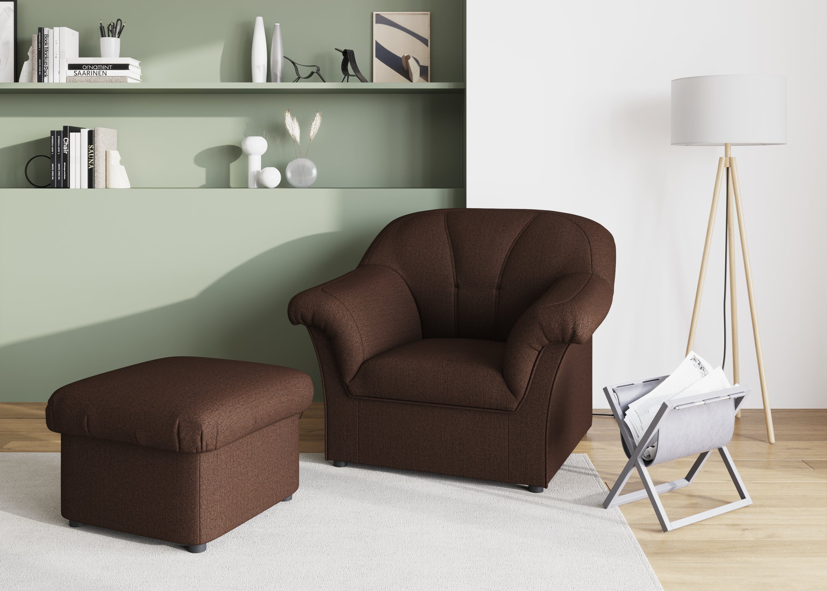DOMO collection Fauteuil Pegnitz tijdloos, elegante armleuningen, comfortabel