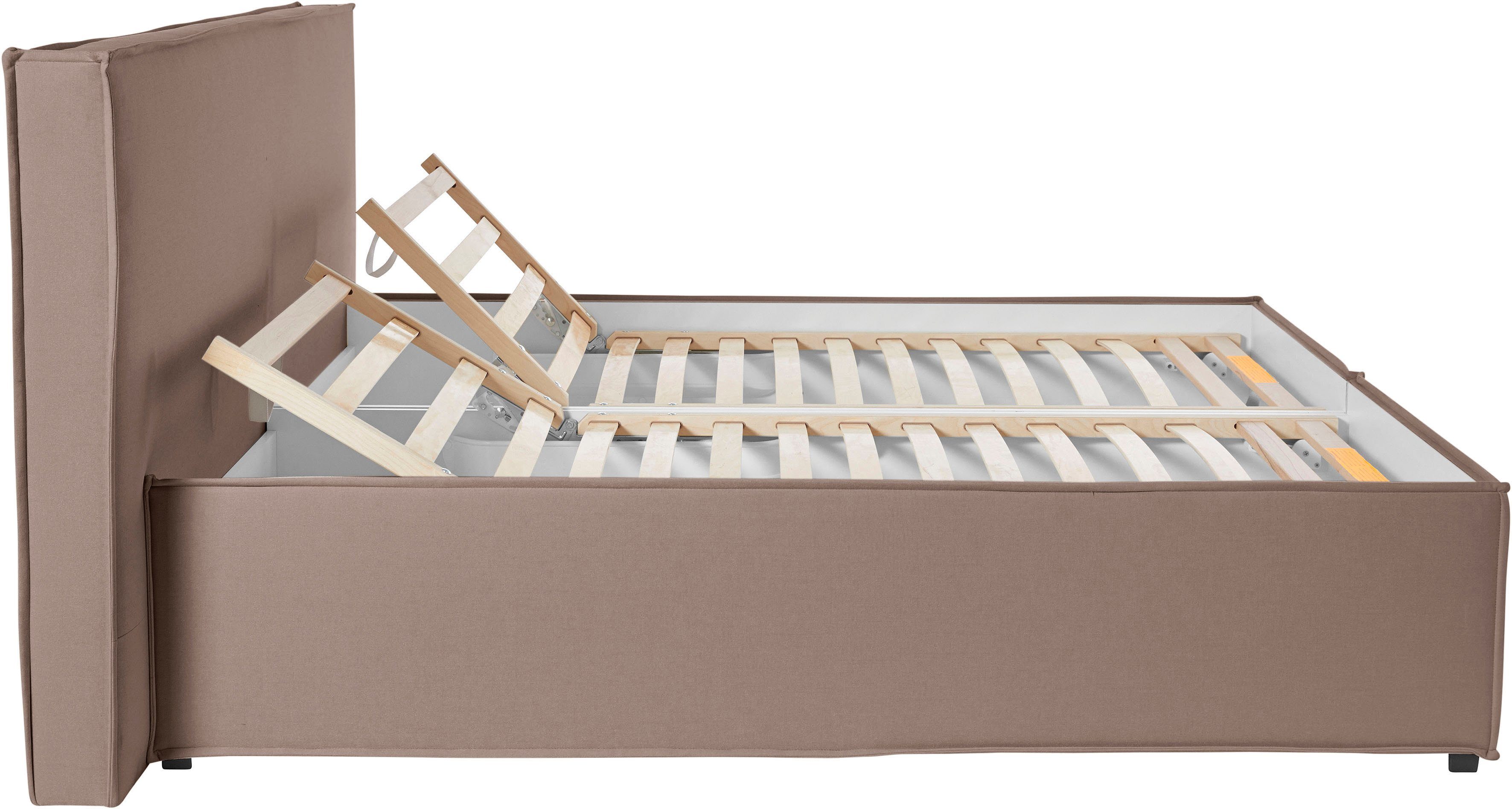 LeGer Home by Lena Gercke Gestoffeerd bed Isaline naar keuze zonder matras of met 3 matrassoorten, hoofdbordhoogte 107 cm