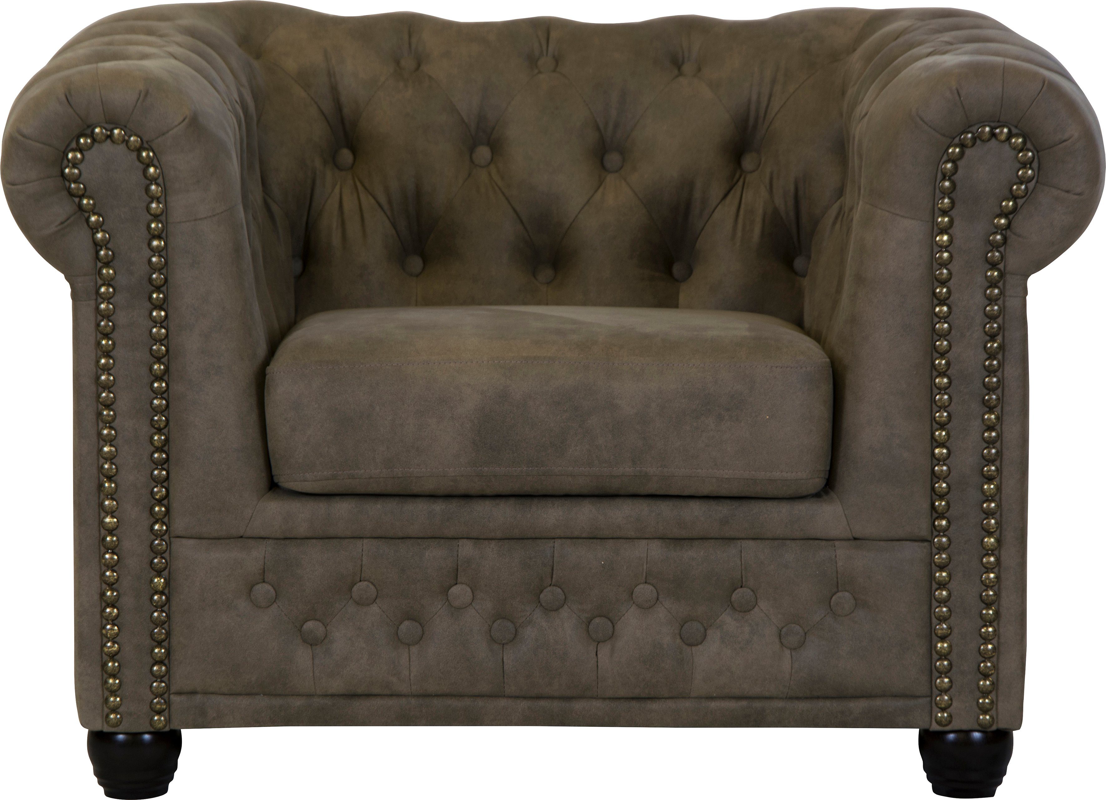 Home affaire Chesterfield-fauteuil Rysum stoel geschikt voor de "rysum" serie b / d / h: 94/86/72 cm