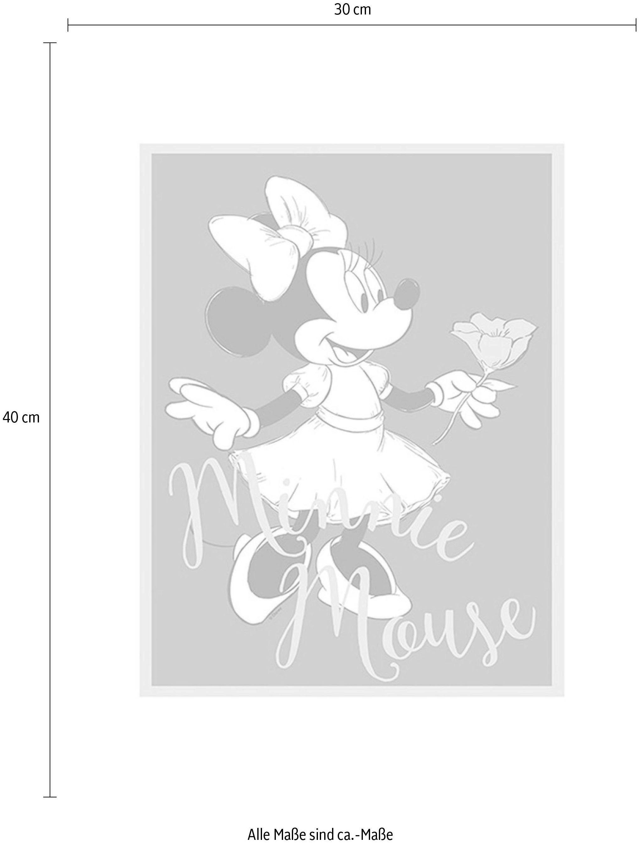 Komar Wanddecoratie Minnie Mouse Girlie Wanddecoratie voor de kinderkamer - zonder lijst (1 stuk)