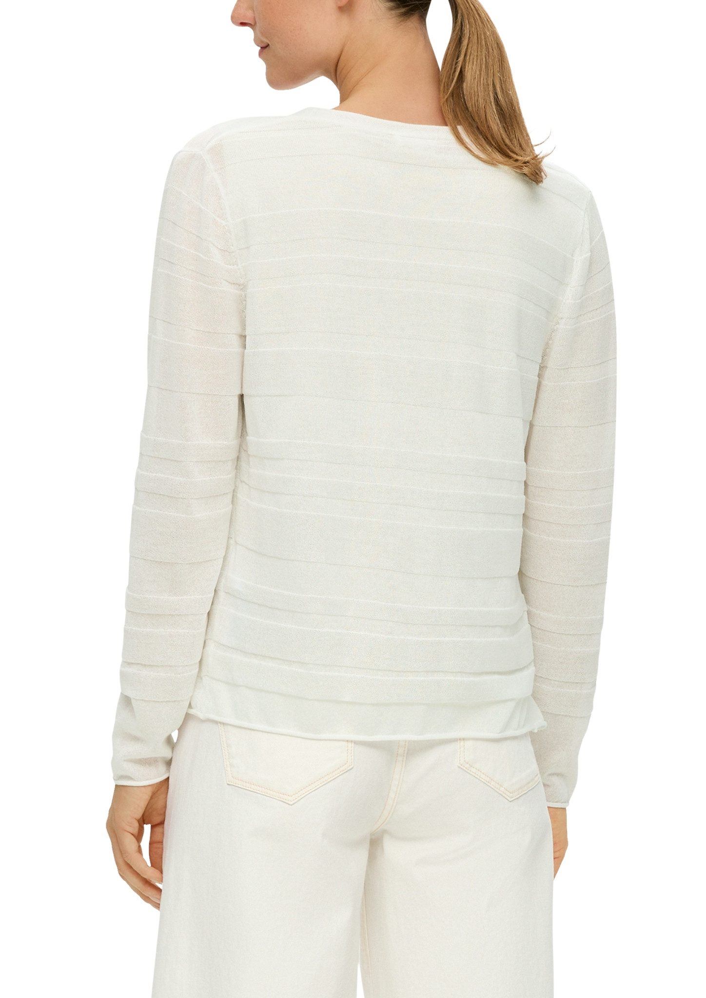 s.Oliver Cardigan met patroonstructuur en zonder sluiting