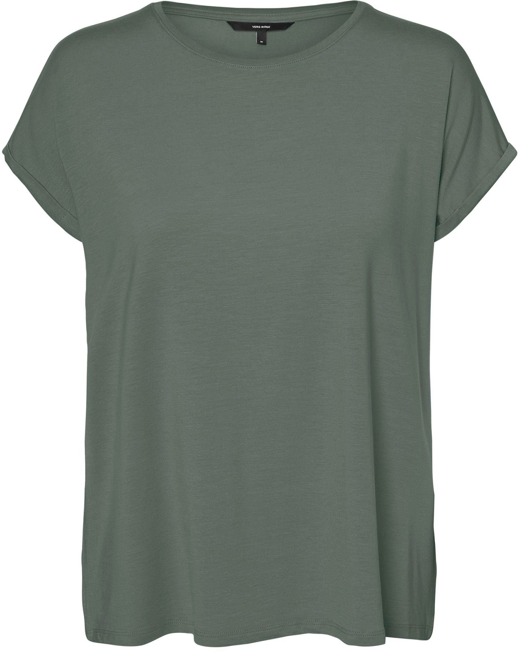 Vero Moda Shirt met ronde hals VMAVA PLAIN SS TOP GAJRS NOOS