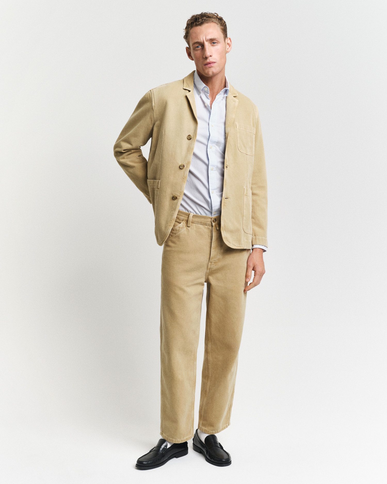 Gant Overhemd met lange mouwen REG POPLIN BANKER SHIRT Banker Stripe popeline, lichte katoen