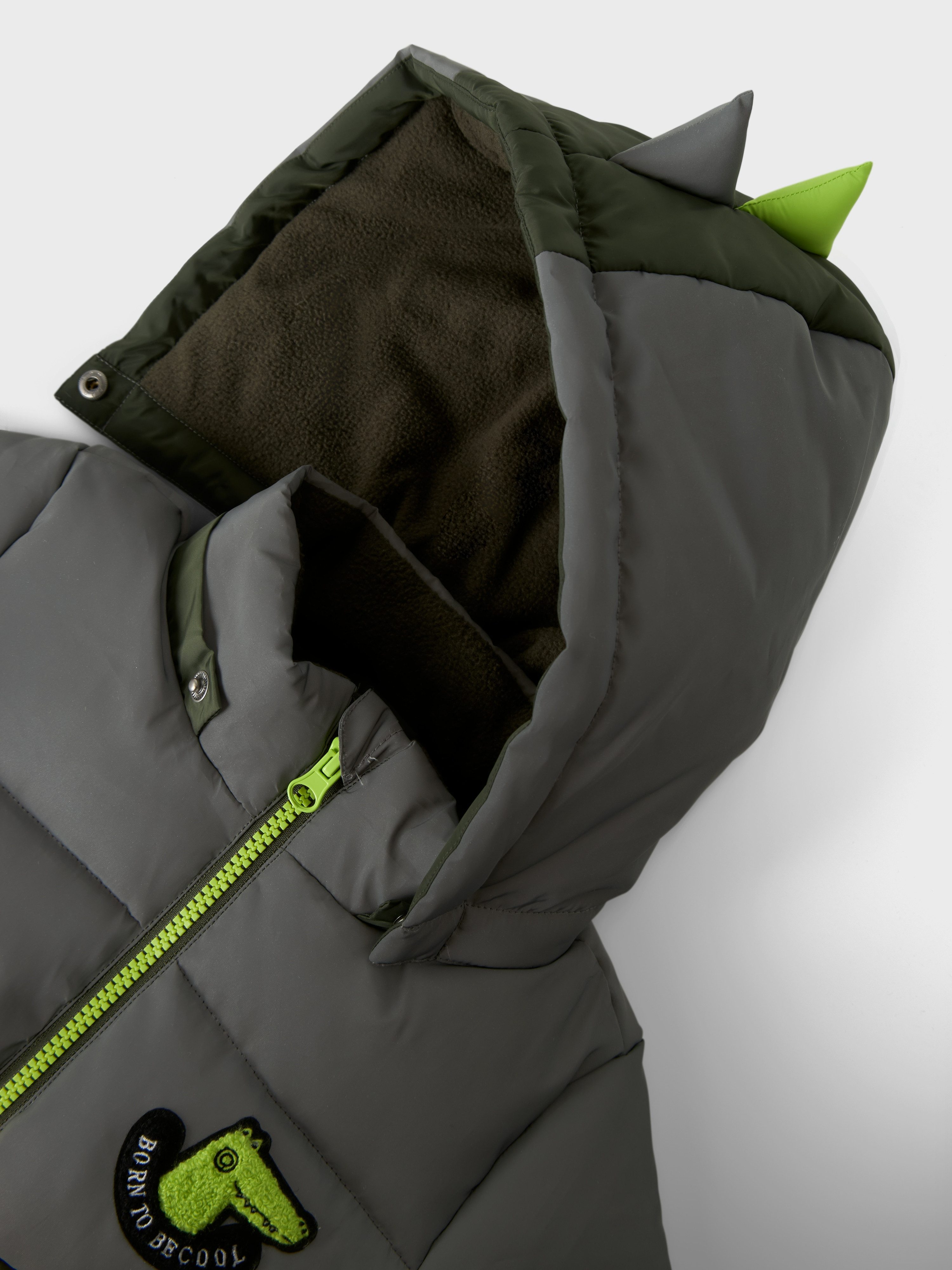 Name It Gewatteerde jas NMMMORTEN PUFFER JACKET DINO DETAIL1