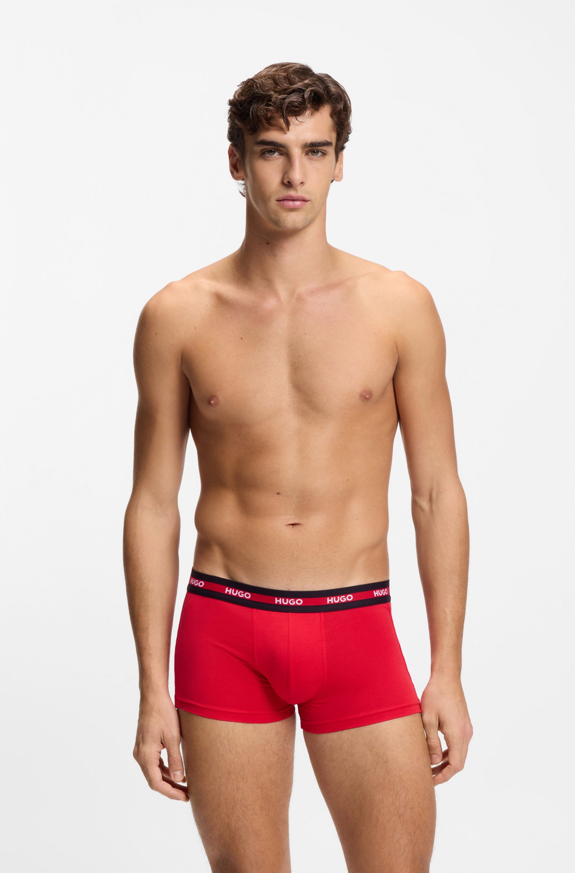 HUGO underwear Trunk Triplet met een logo-opschrift (set, 3 stuks, In driepack)