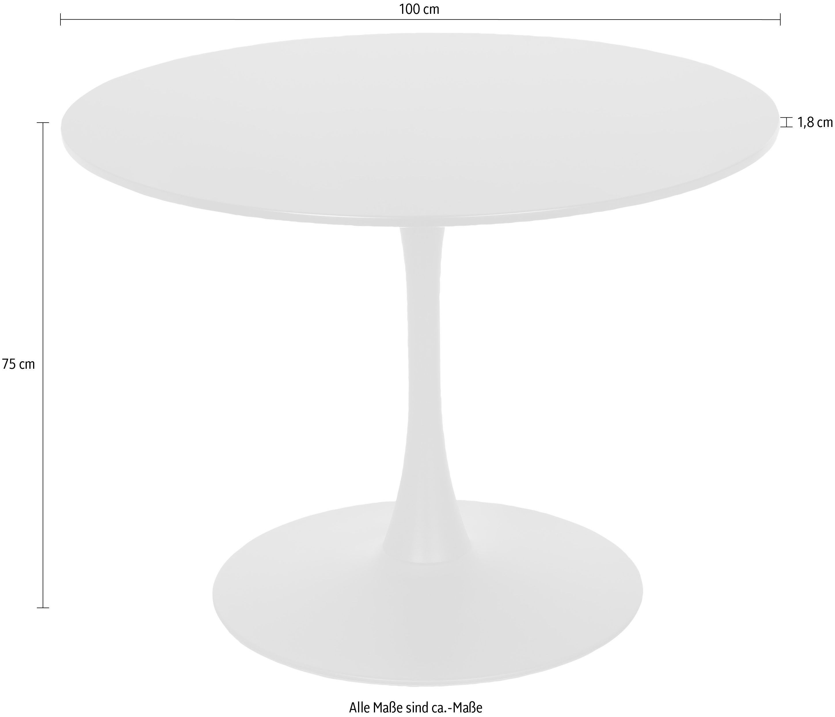 INOSIGN Eettafel Jahwe, TOPSELLER! met frame van metaal, keukentafel, tafel (1 stuk)
