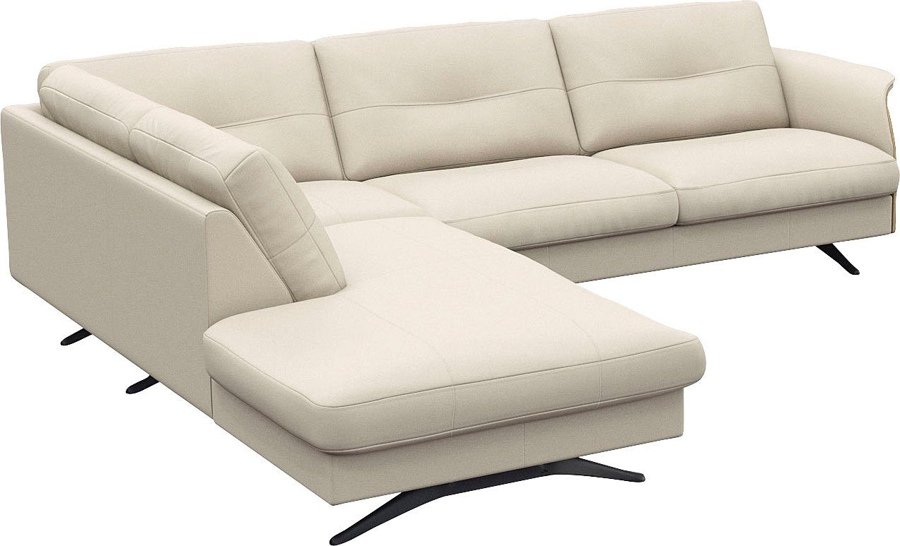 FLEXLUX Hoekbank Glow, super comfortabel door hoogwaardige zitconstructie met binnenvering, L-vorm
