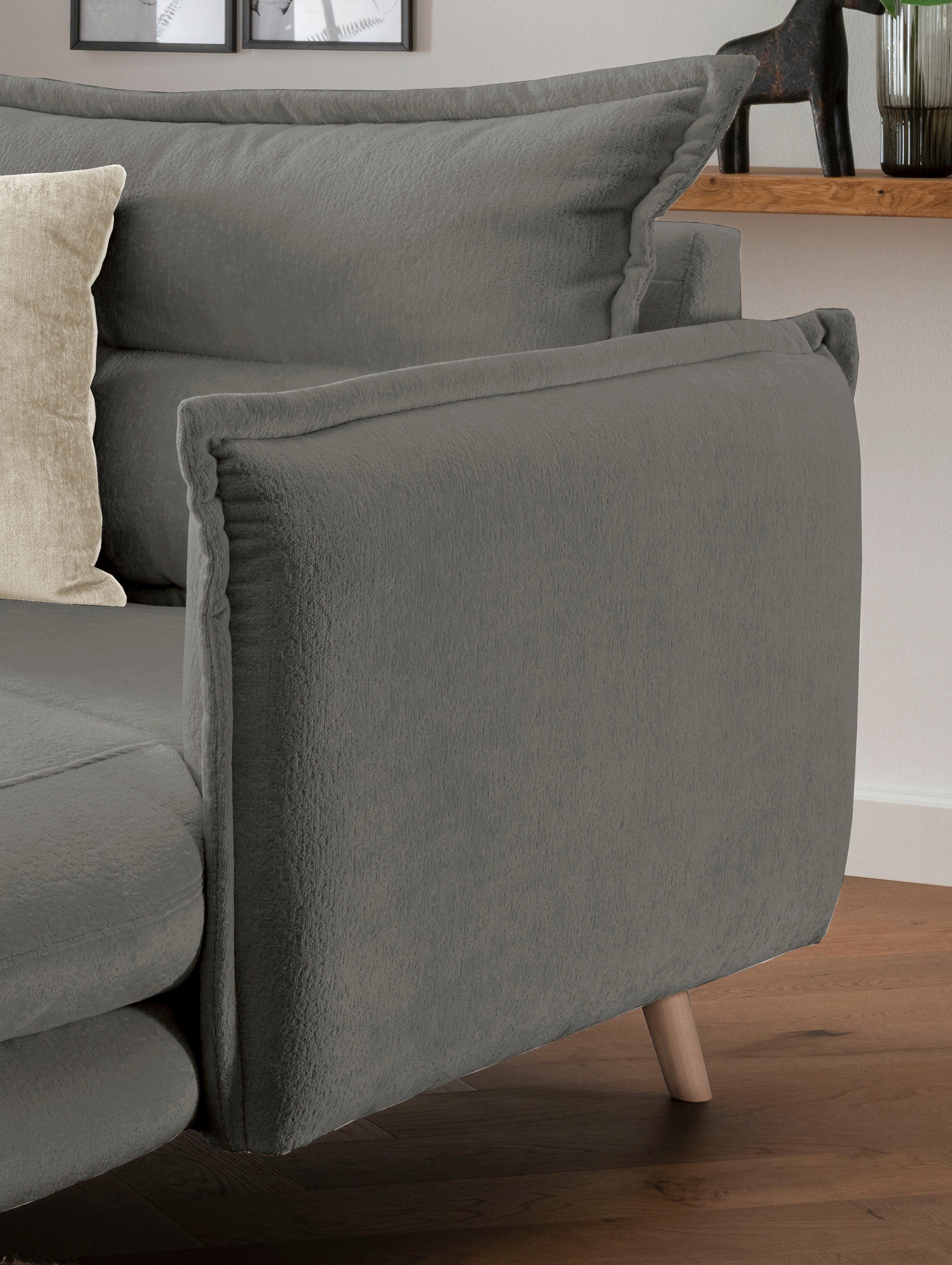 INOSIGN Loveseat LAZIO moderne fauteuil met een comfortabele bekleding, 2 stuks decoratieve sierkussens