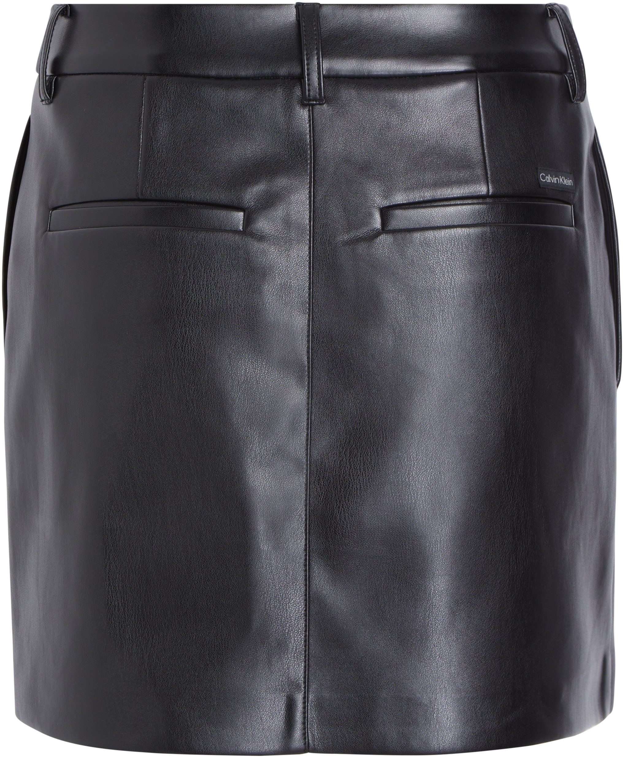 Calvin Klein Rok in a-lijn FAUX LEATHER A-LINE MINI SKIRT