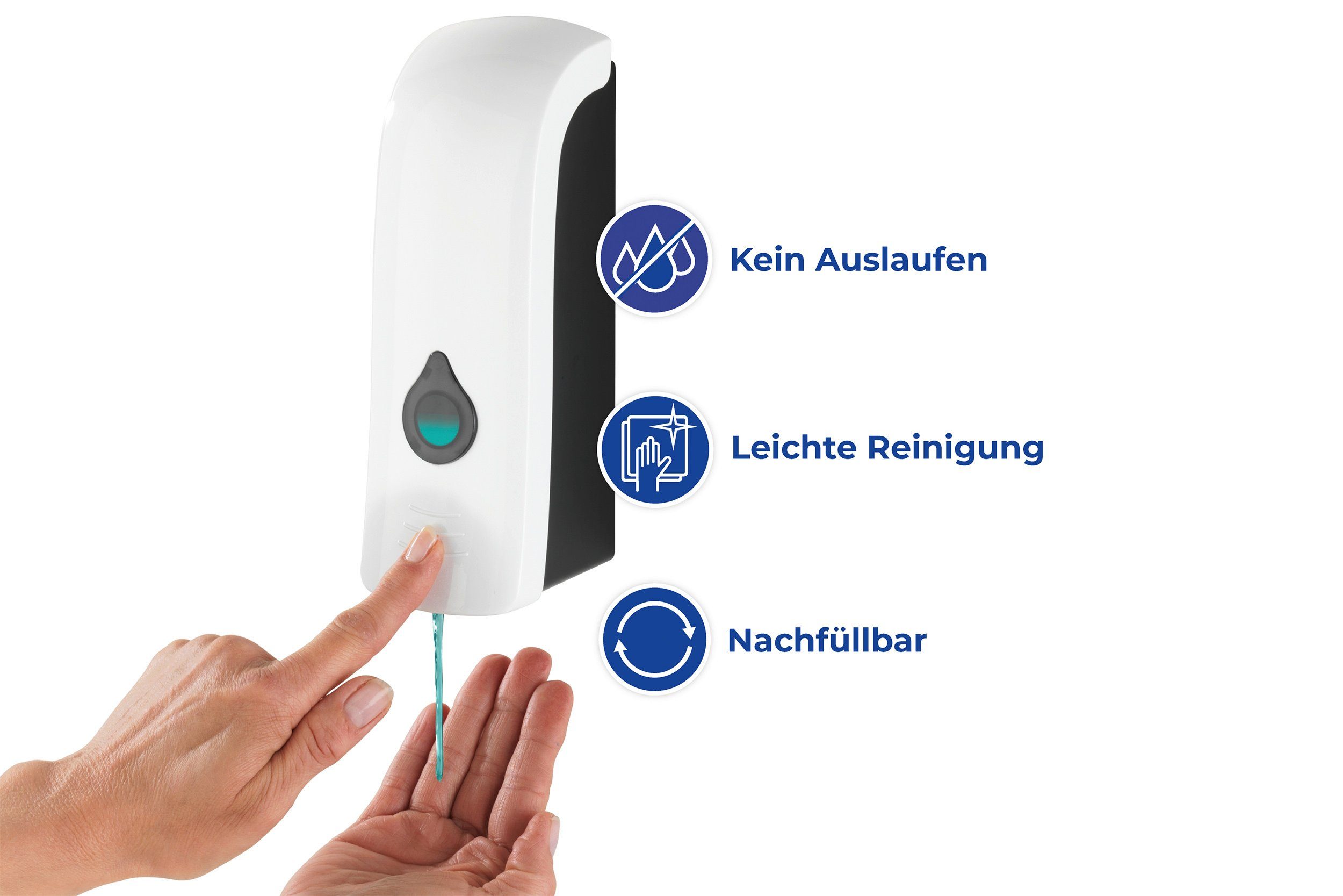 WENKO Desinfectiemiddel-dispenser Ranera S Wit, capaciteit: 280 ml (1-delig)