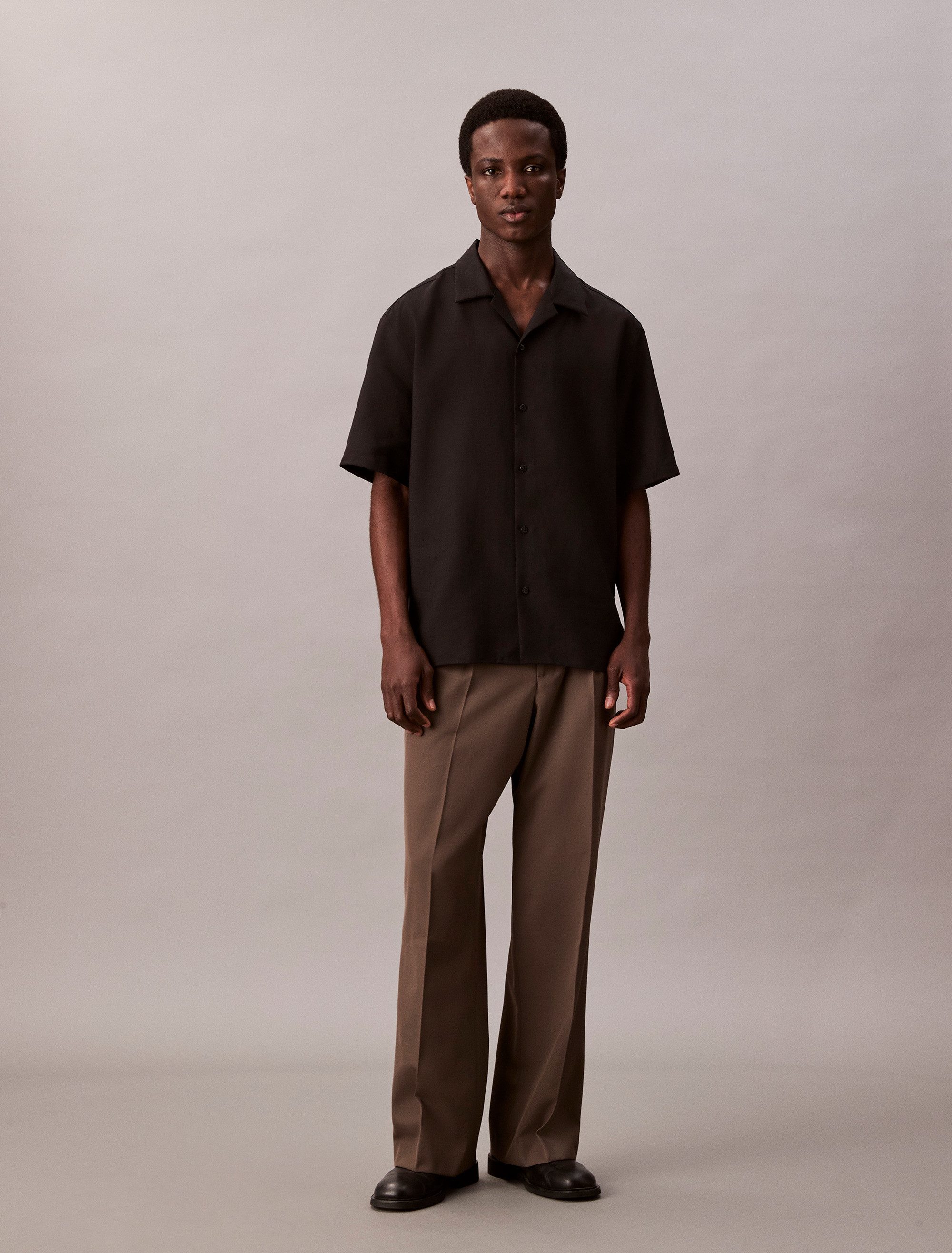 Calvin Klein Overhemd met korte mouwen SS TRVLR LNN CMP ESY