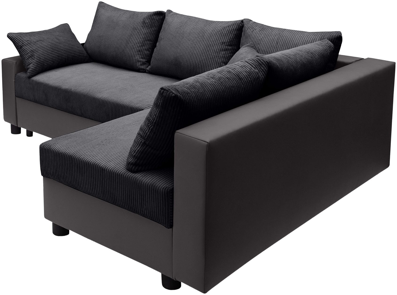 COLLECTION AB Hoekbank Parma L-vorm met slaapfunctie en bedlade, inclusief kussens, bonell-federkern