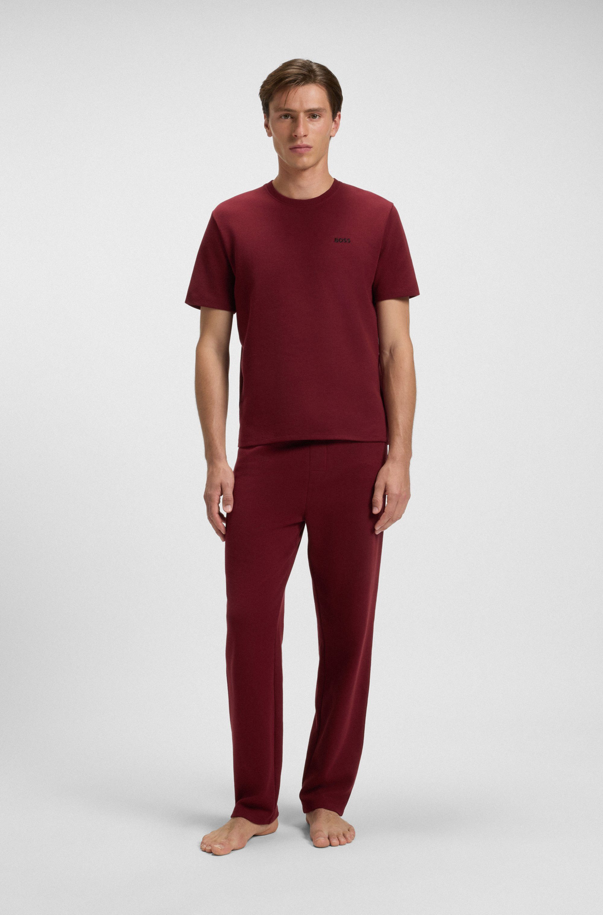 BOSS Pyjamabroek Waffle Pants