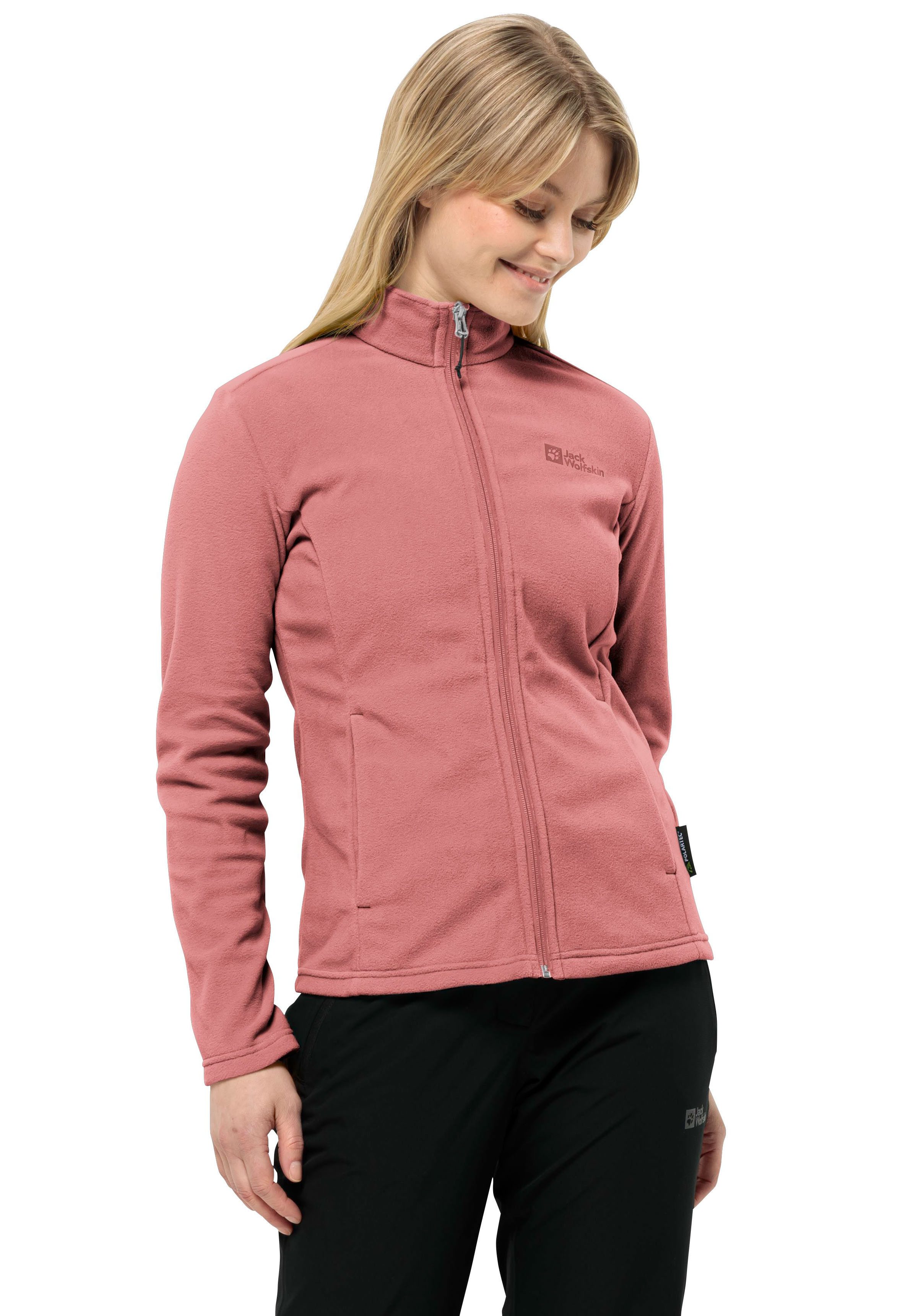 Jack Wolfskin Fleecejack Taunus lichte, rekbare, ademende midlayer dames fleece vesten maat XL (46)