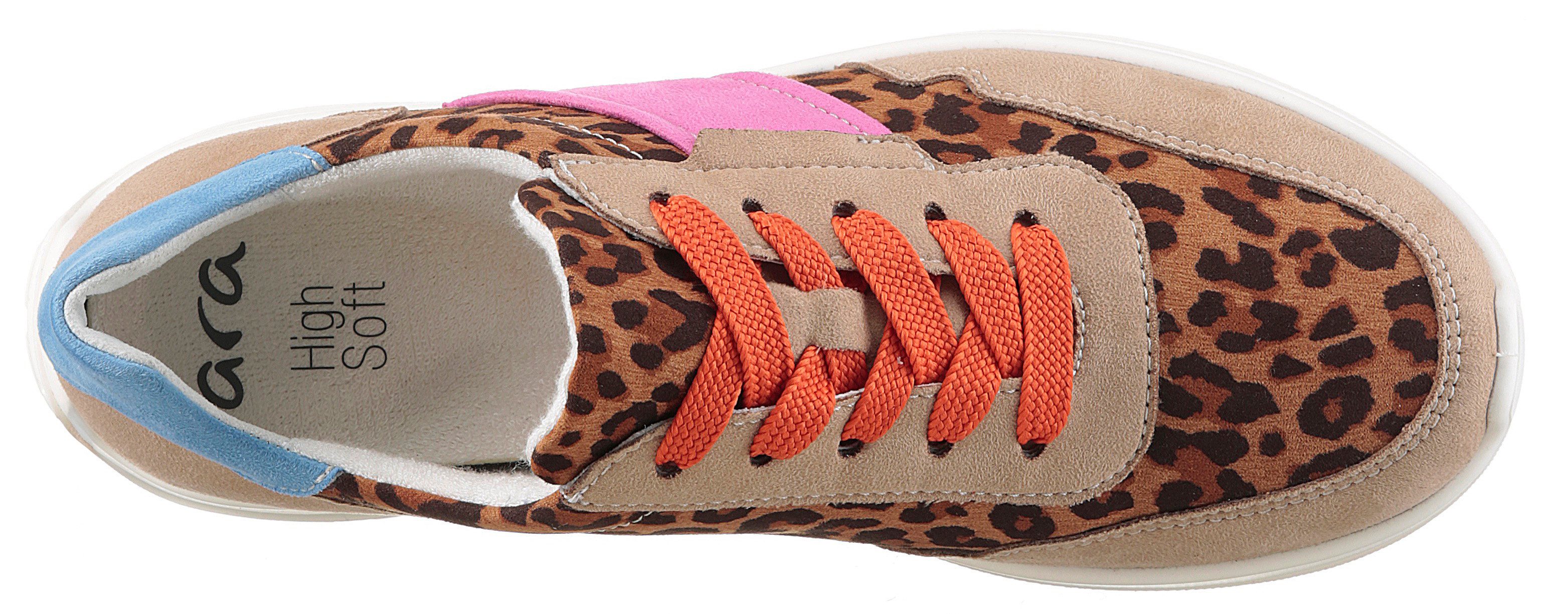 Ara Sneakers met sleehak New York , wig sneaker, veterschoen in comfortwijdte h (= zeer breed)