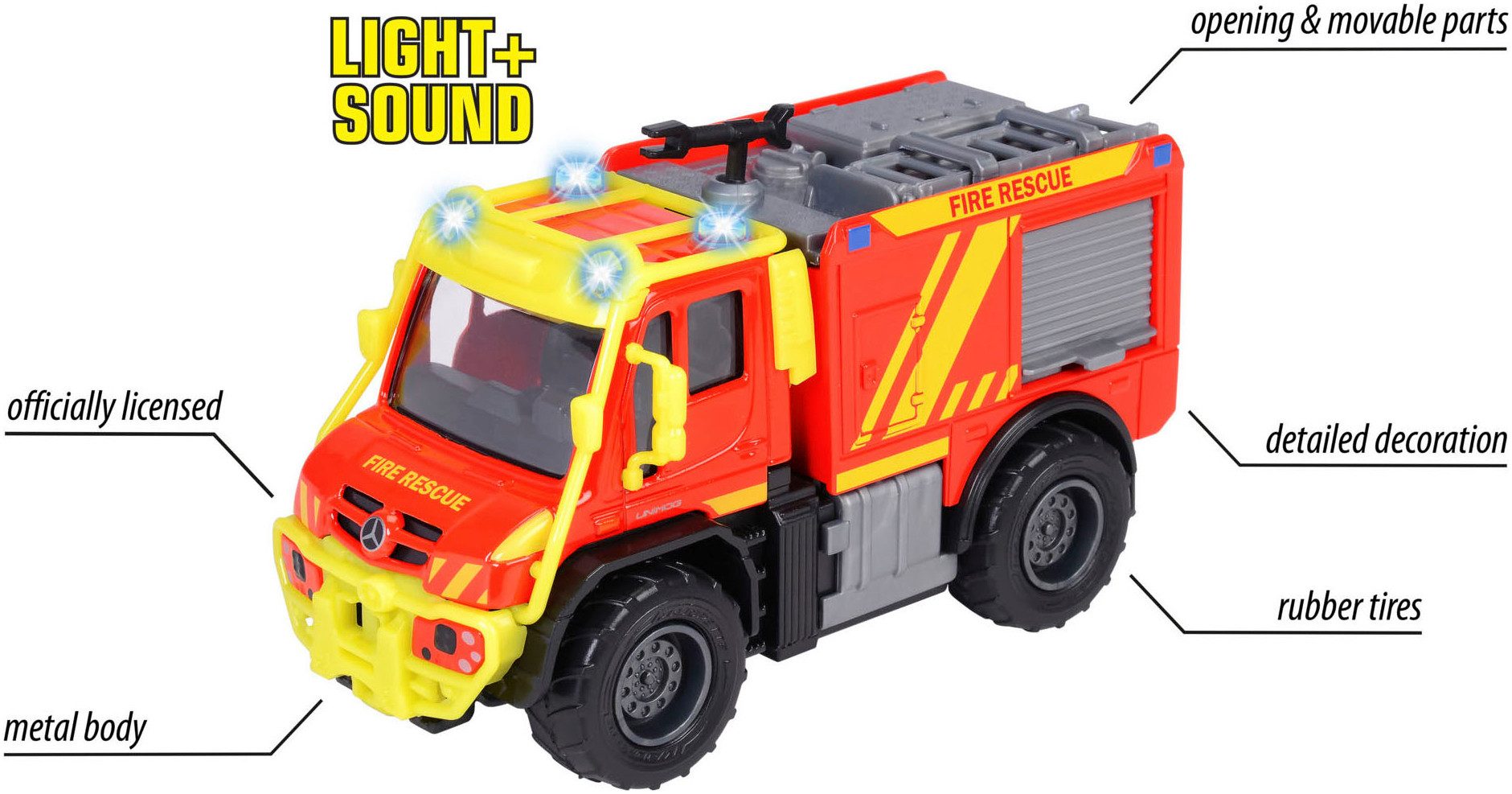 majORETTE Speelgoed-brandweer Unimog U530 Fire Truck