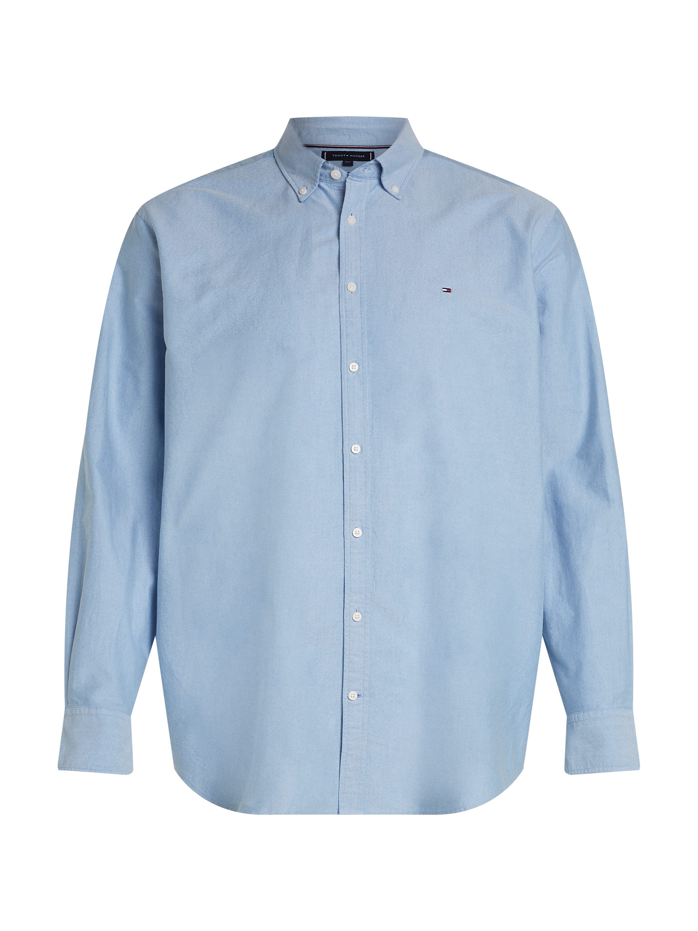 Tommy Hilfiger Overhemd met lange mouwen BT-SOLID HERITAGE OXFORD S-B in grote maten logoborduring