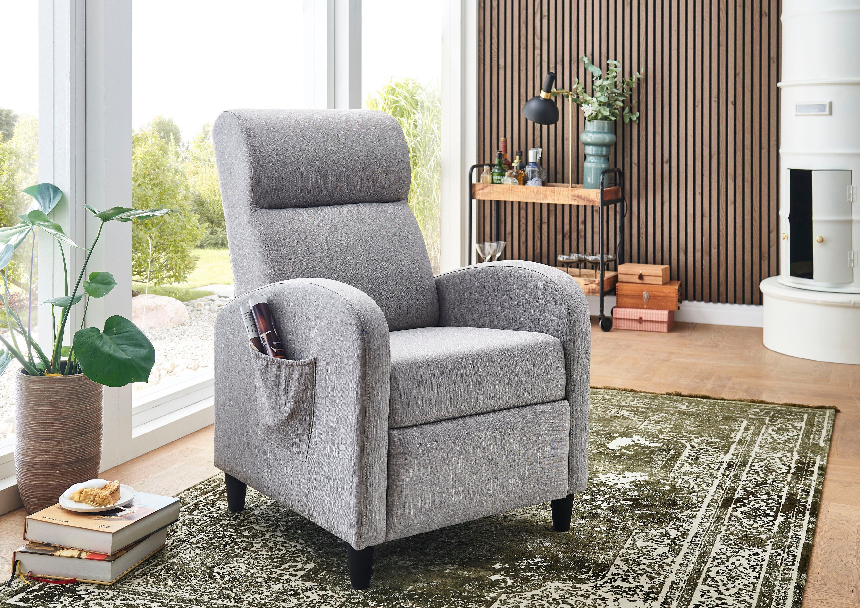 ATLANTIC home collection Relaxfauteuil Tom met relax- en slaapfunctie, onze altijd lage prijs