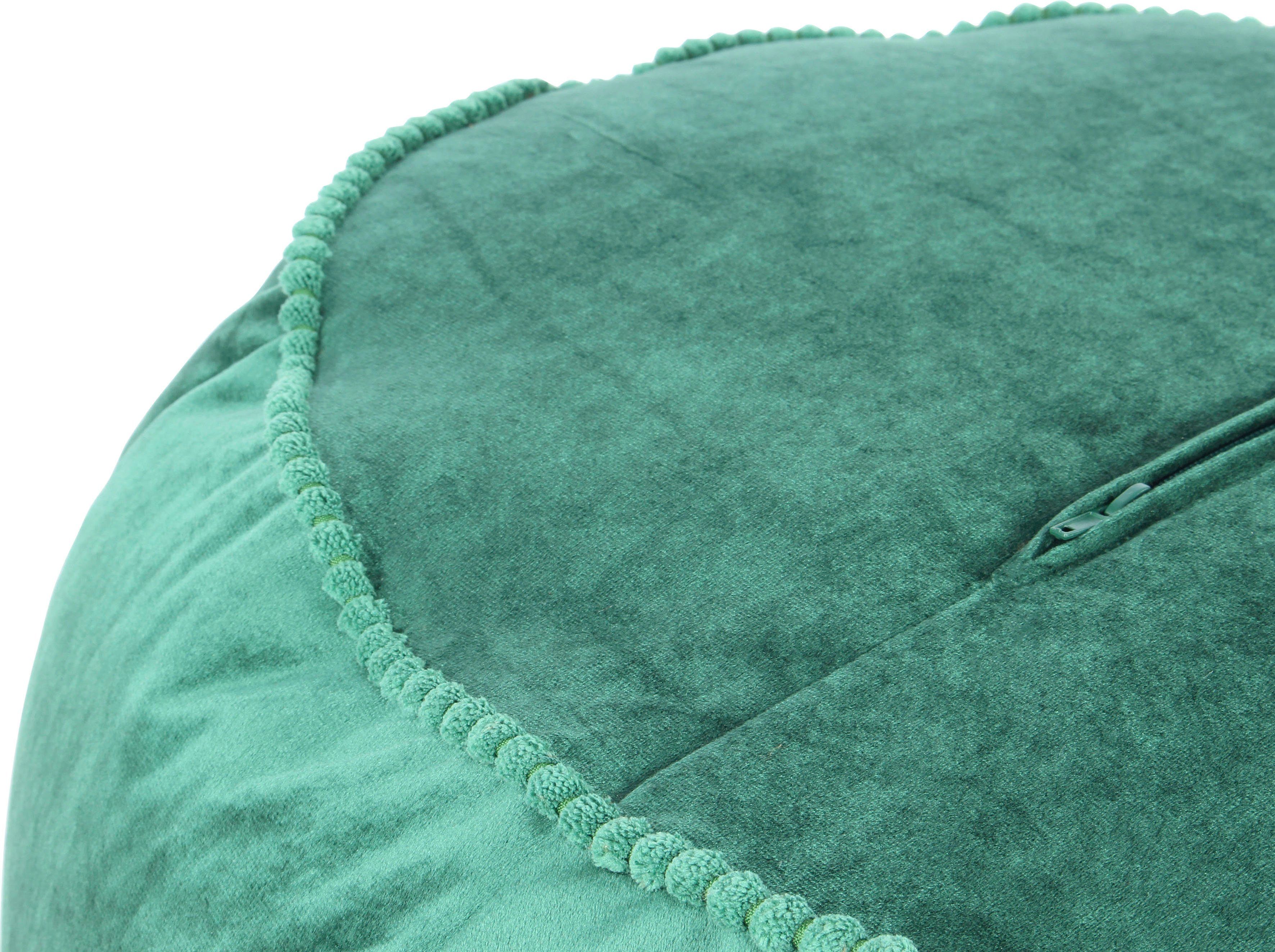 Kayoom Zithocker Pouf Taj Mahal 325, trendy fluweelachtige oppervlakte (1 stuk)