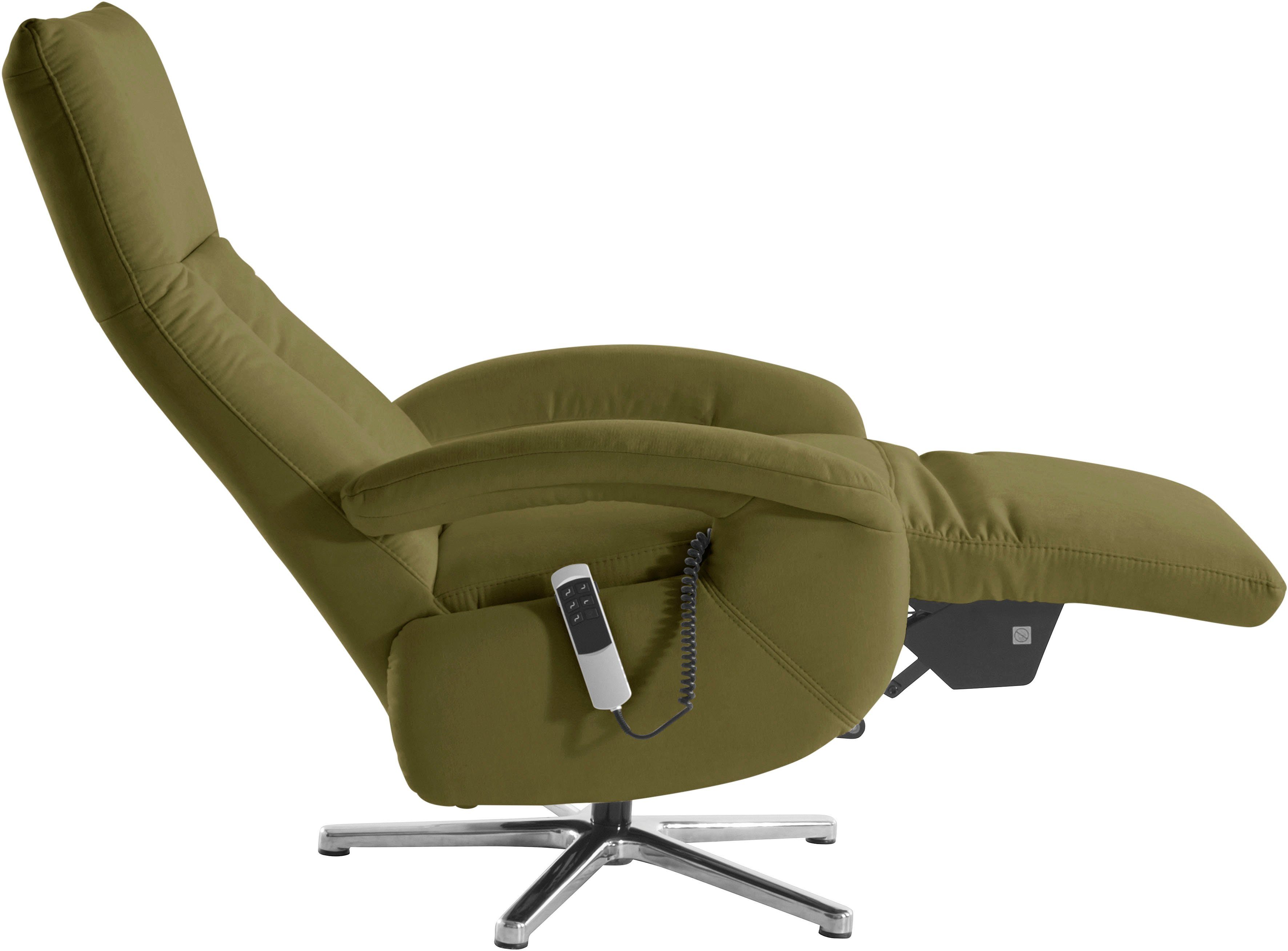 sit&more Relaxfauteuil Tycoon met verstelbare hoofdsteun en 360° draaifunctie keuze tussen handmatige of elektrische functie, ook met accu (draadloos)