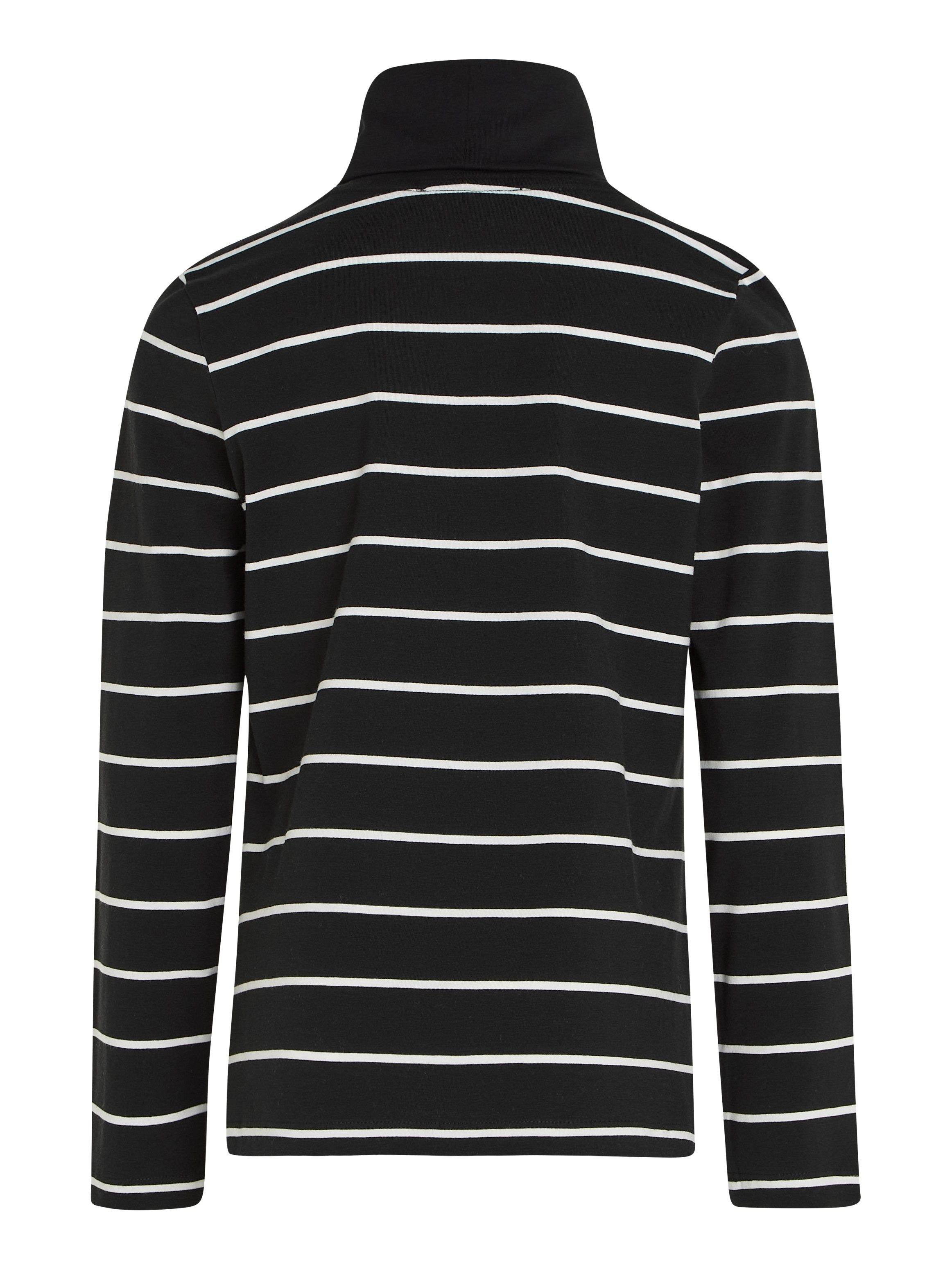 Calvin Klein Colshirt Slim Roll Neck Stripe Ls T-Shirt voor kinderen tot 16 jaar en met logo-opdruk