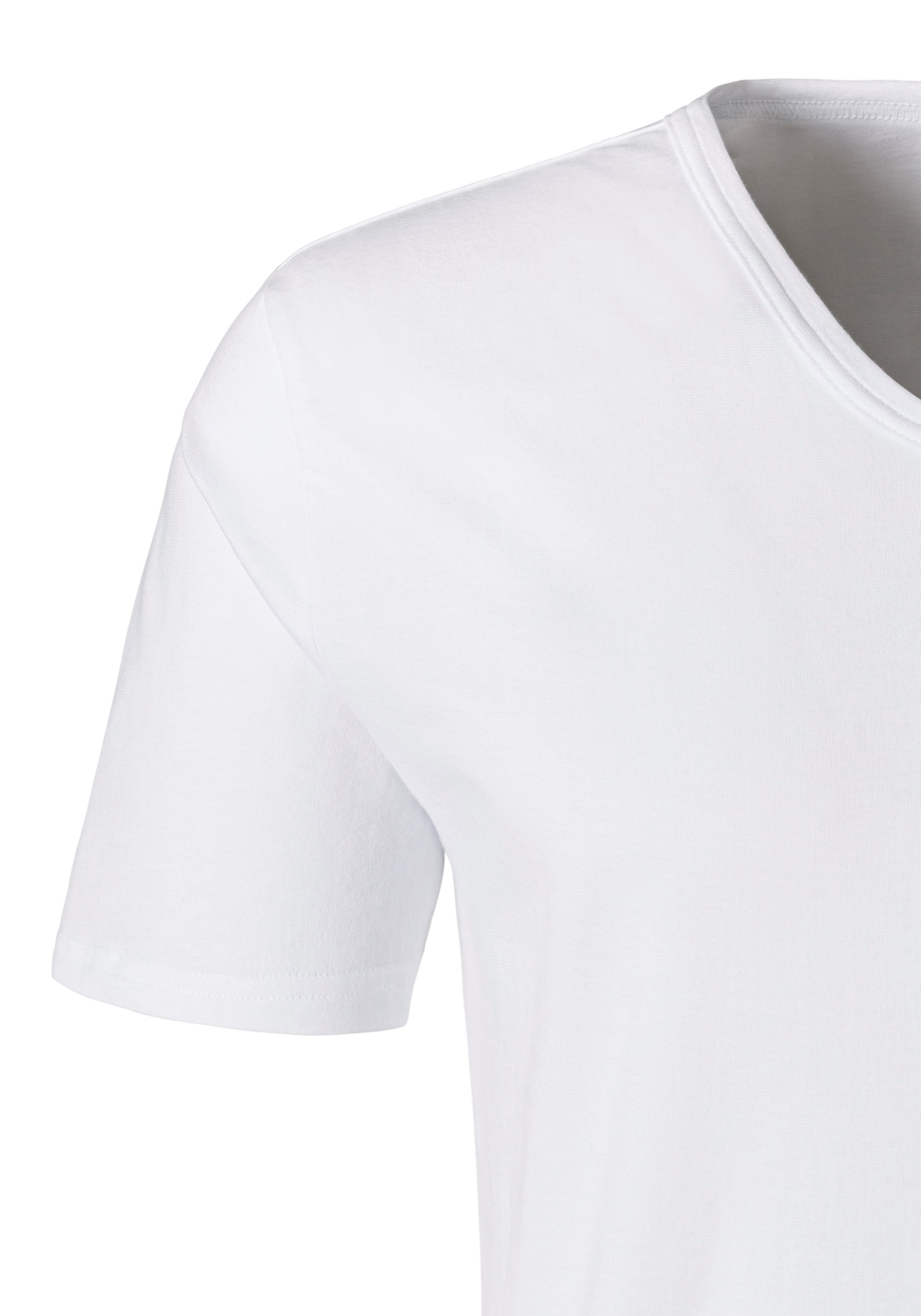H.I.S Shirt voor eronder met v-hals en klein logo onderhemd t-shirt (2 stuks)