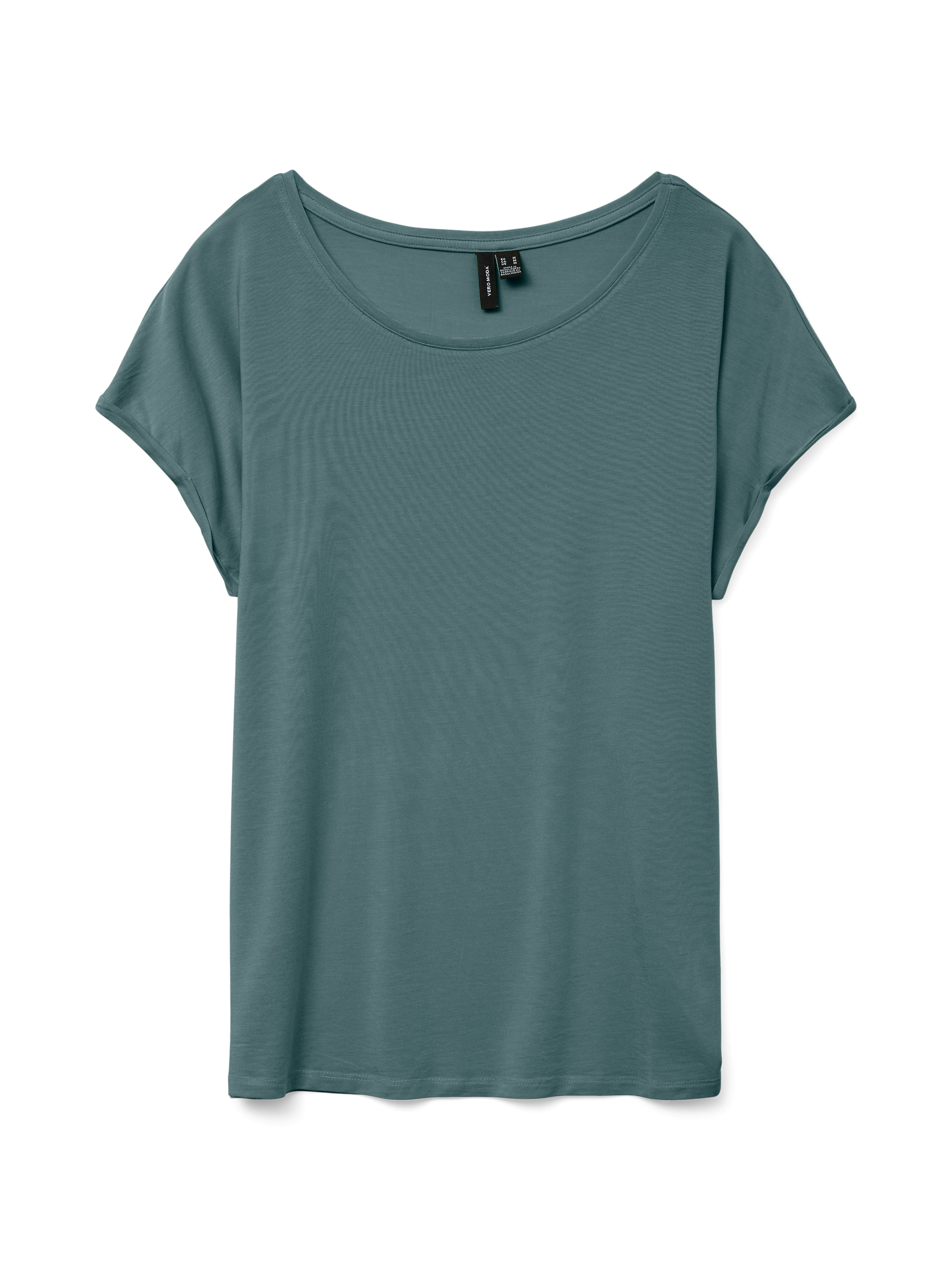 Vero Moda Shirt met ronde hals VMAVA PLAIN SS TOP GAJRS NOOS