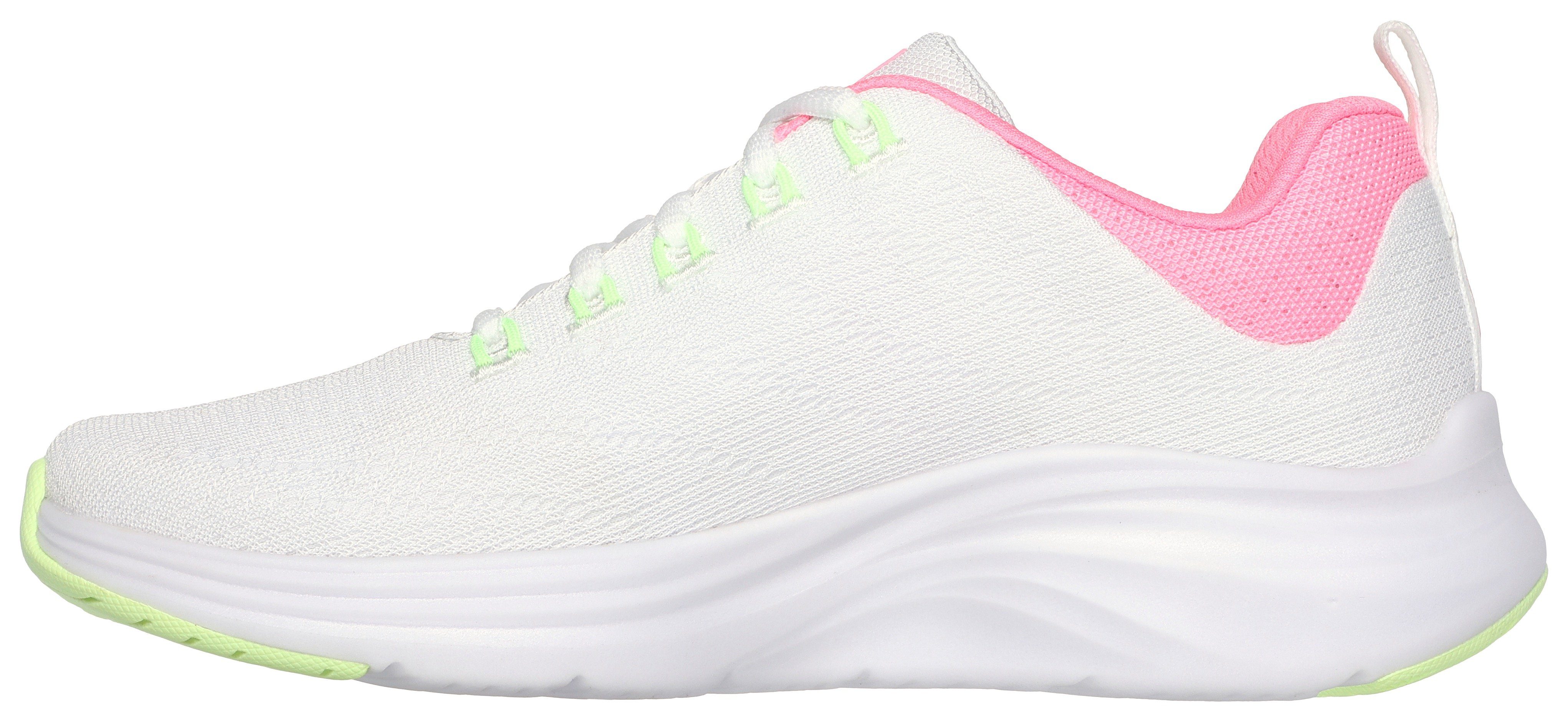 Skechers Sneakers met sleehak VAPOR FOAM met kleurrijke accenten, vrijetijdsschoen, lage schoen, veterschoen