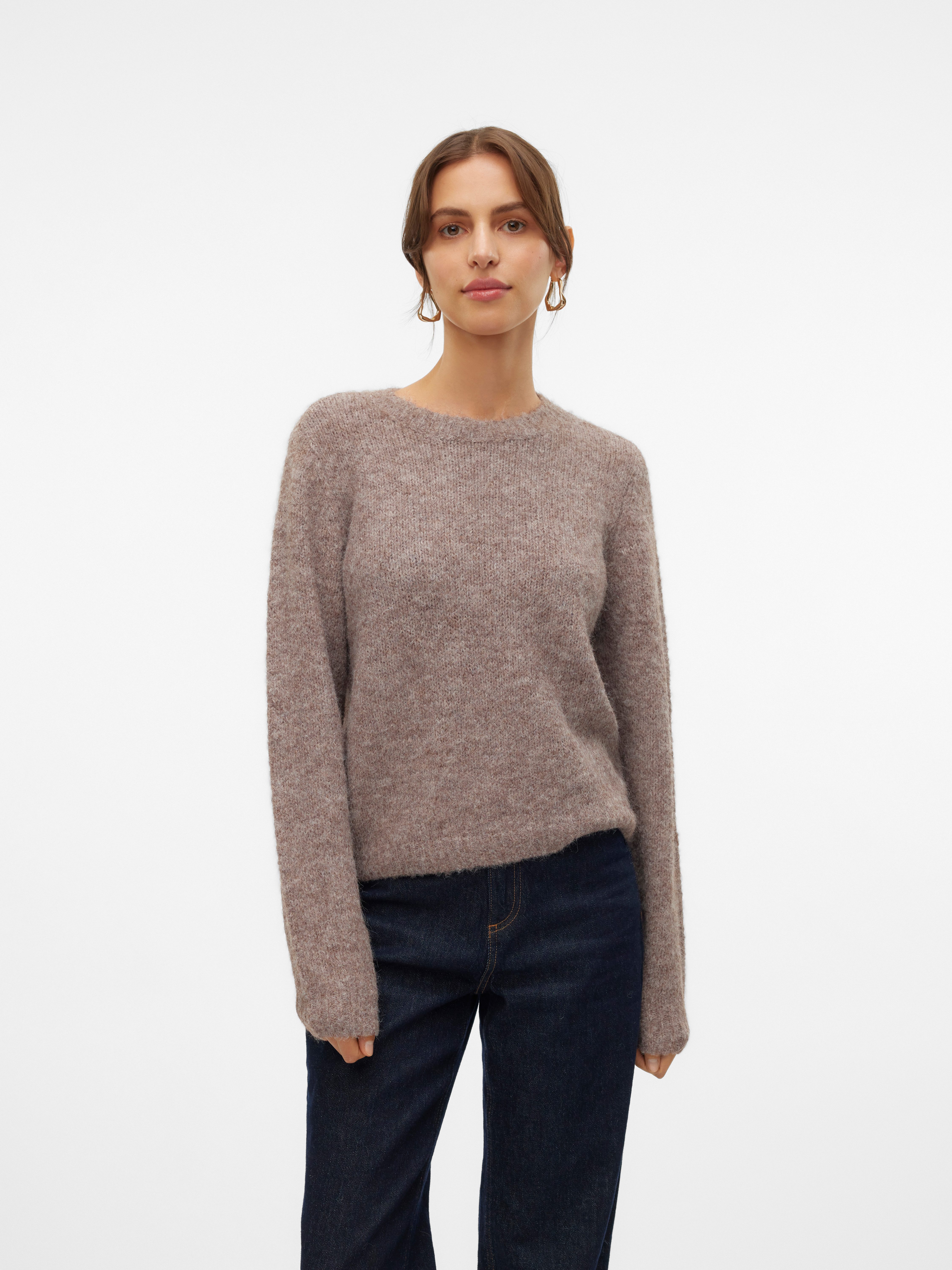 Vero Moda Gebreide trui VMNOVAH LS O-NECK PULLOVER GA NOOS