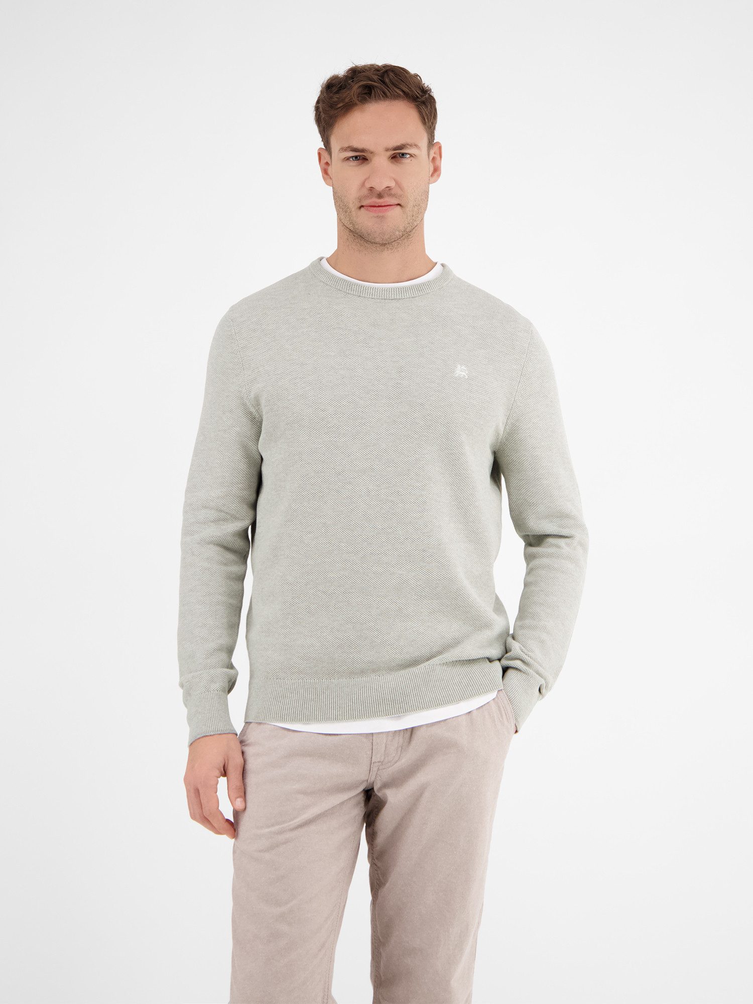 Lerros Gebreide trui LERROS lichte gebreide pullover, ribbelig