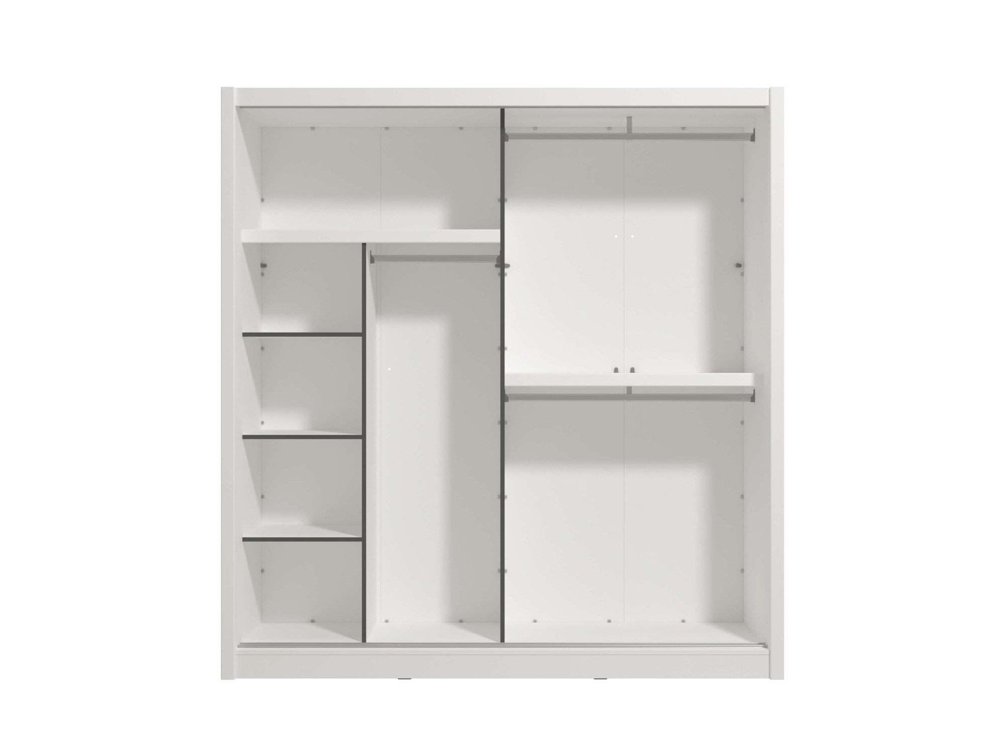 INOSIGN Schuifdeurkast Albi, slaapkamerkast, linnenkast in cashmere of wit Kledingkast met spiegel MET binneninrichting, FSC®-gecertificeerd