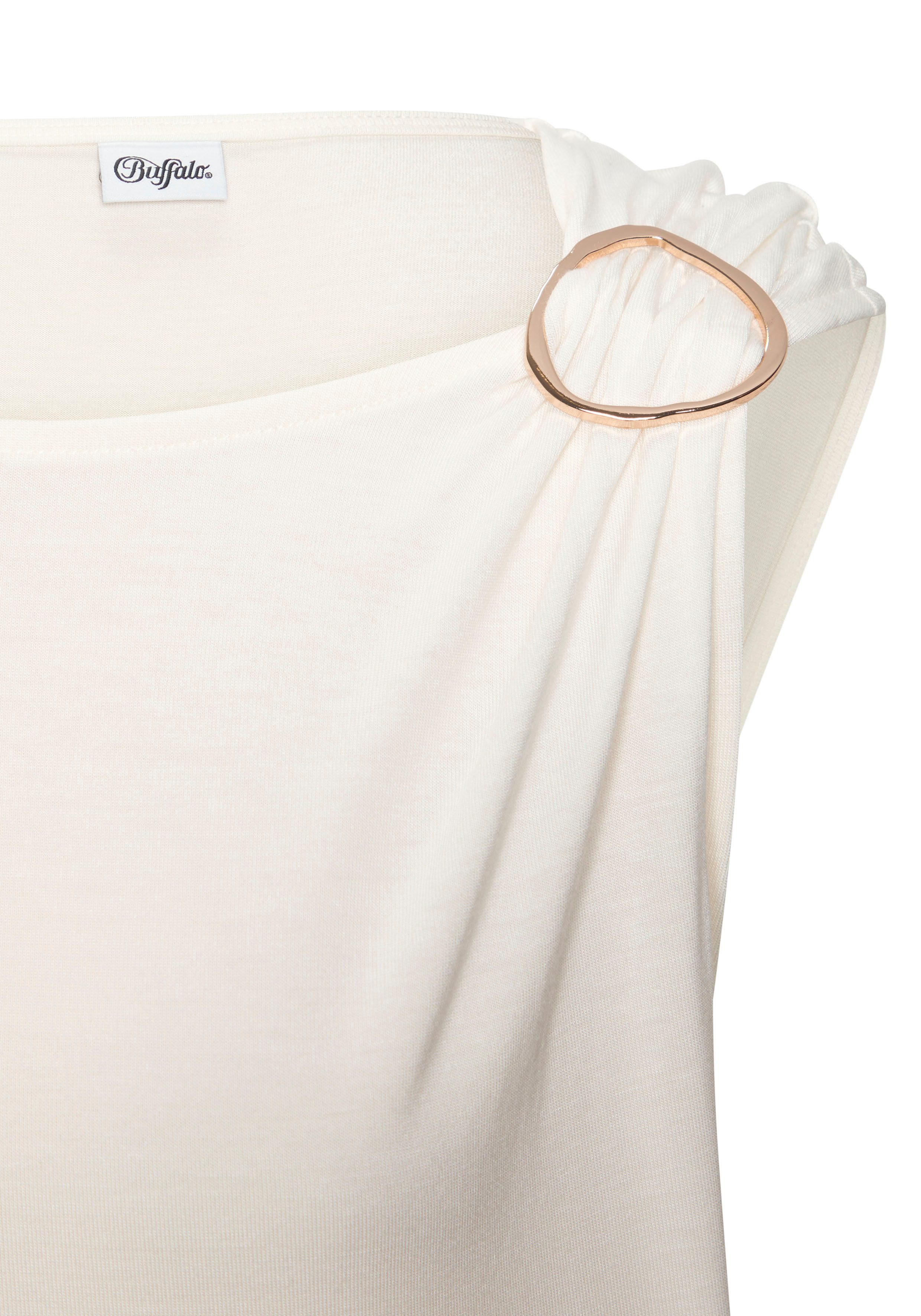 Vivance Shirt met korte mouwen met decoratieve gesp, zomertop, casual