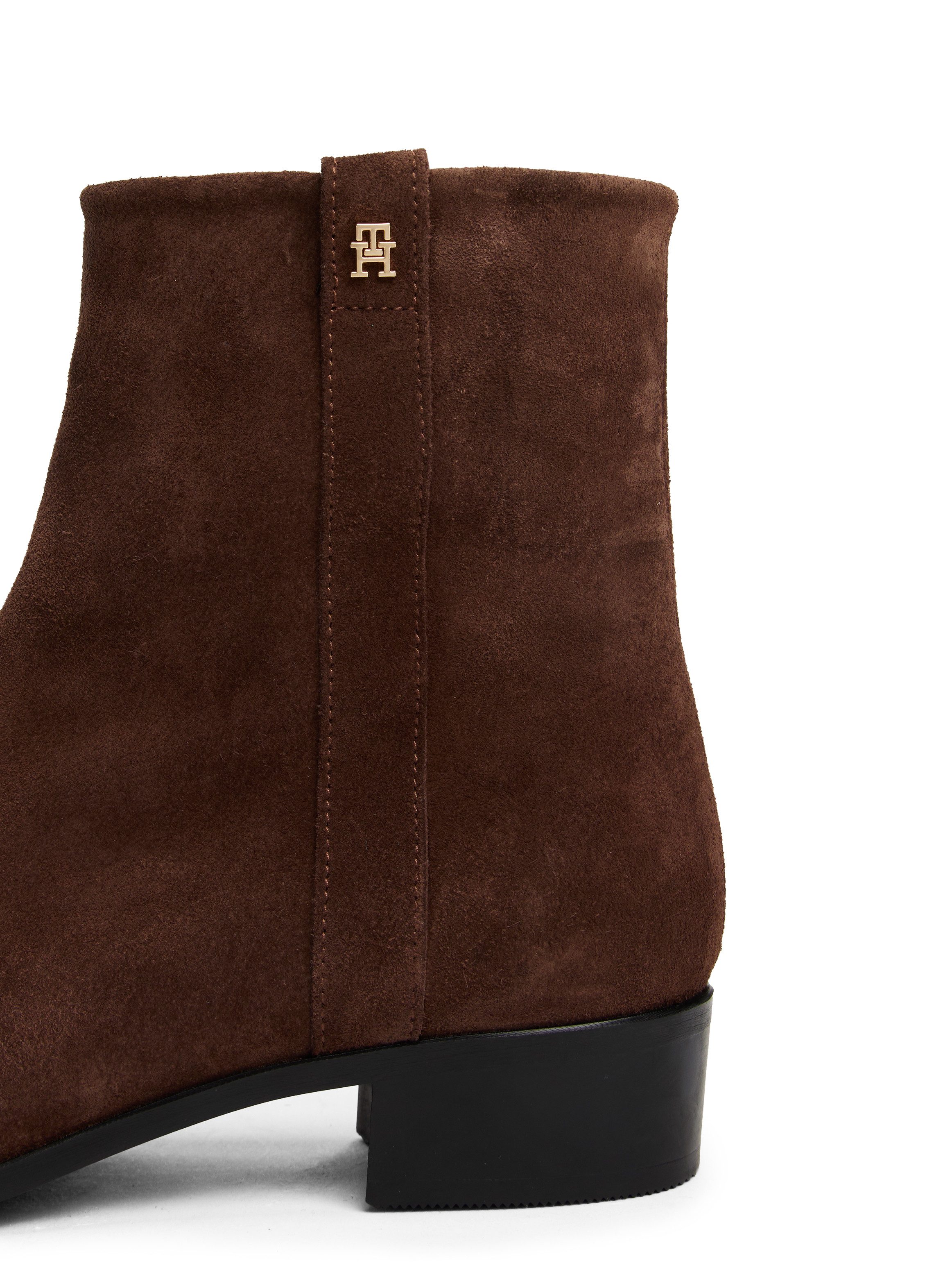 Tommy Hilfiger Laarsjes TH SUEDE POINTY ZIP BOOTIE