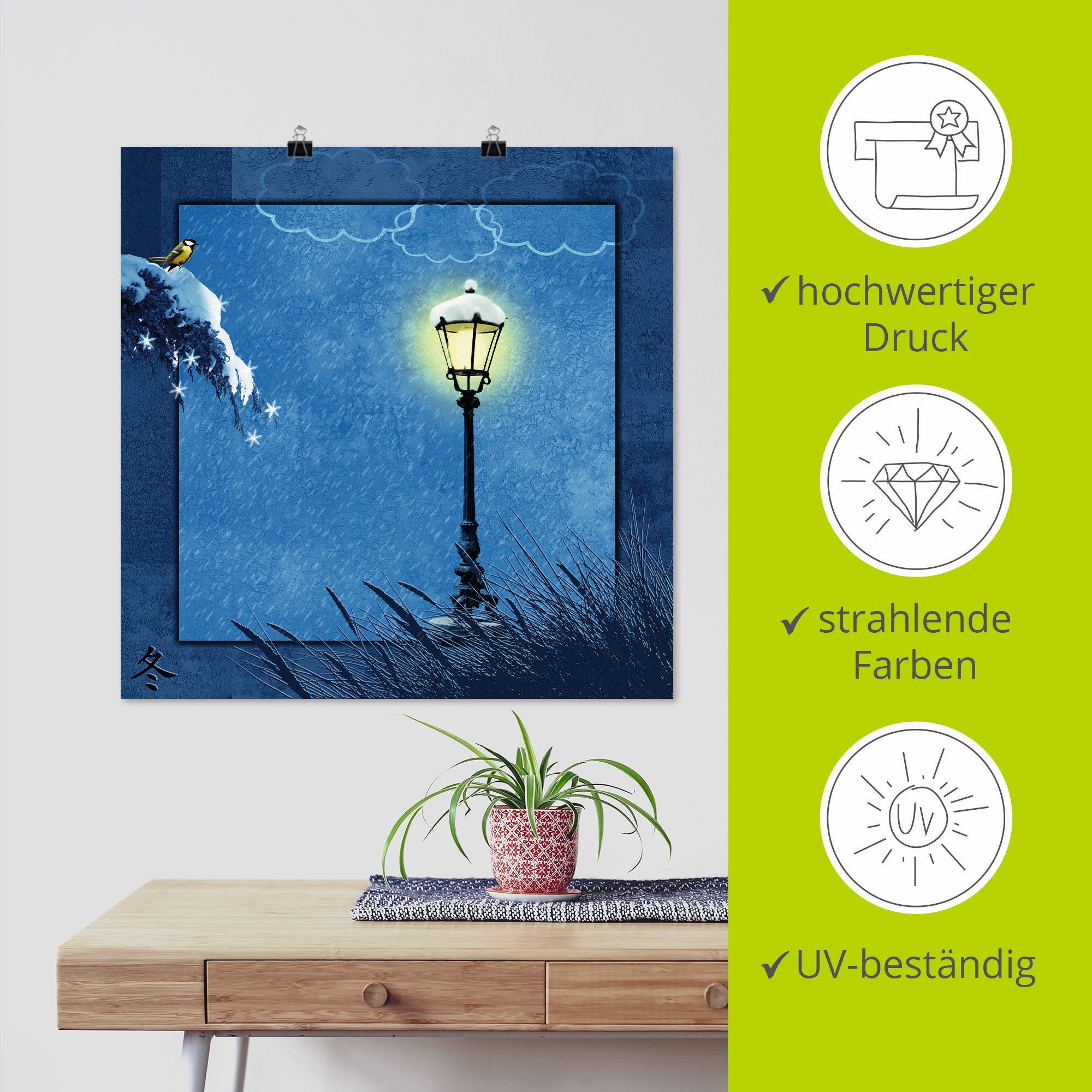 Artland Artprint Serie vier seizoenen IV als artprint op linnen, poster in verschillende formaten maten