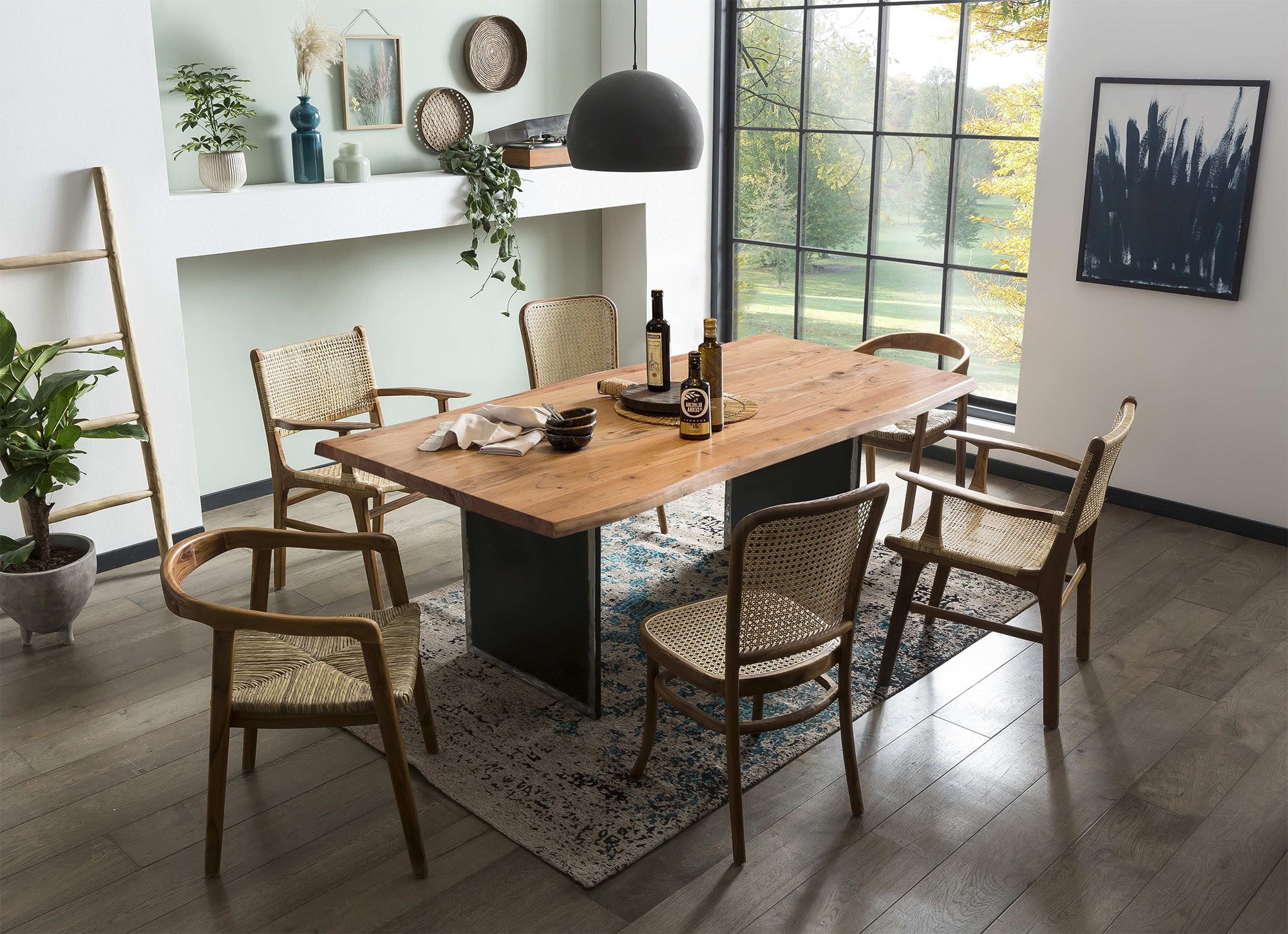 INOSIGN Tafel met hout gebeitst, gelakt en gewaxed (1 stuk)