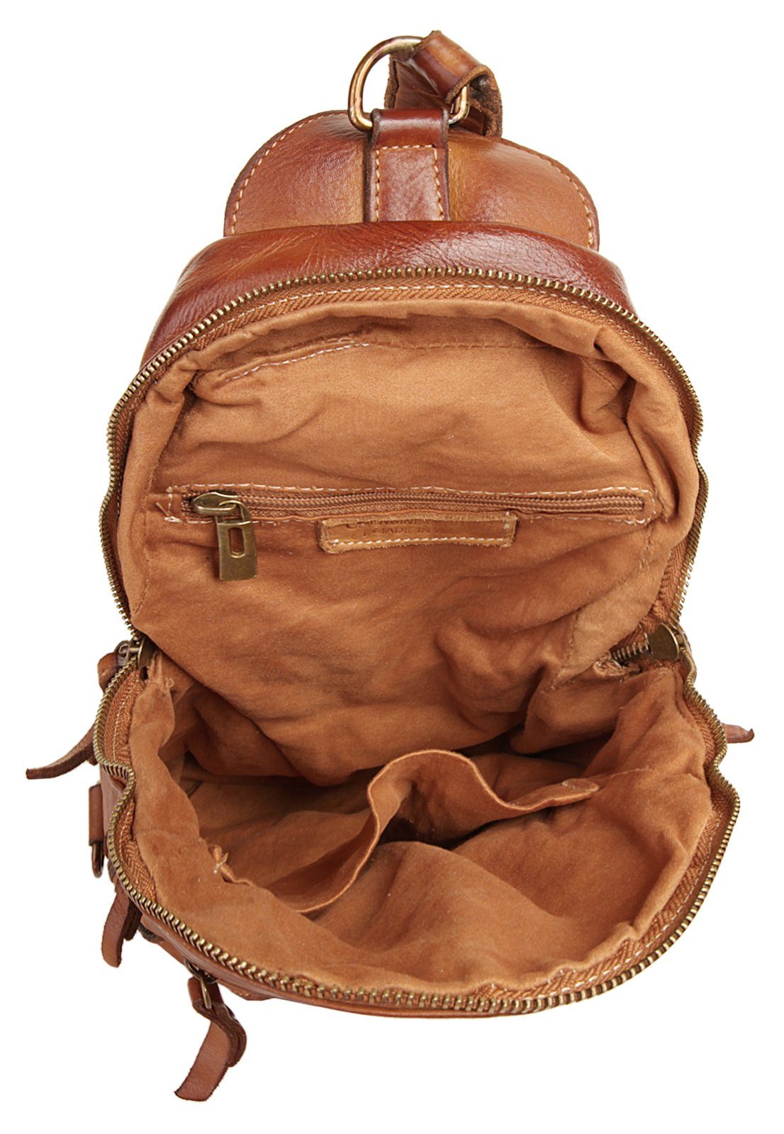 X-Zone Schoudertas echt leer, made in italy