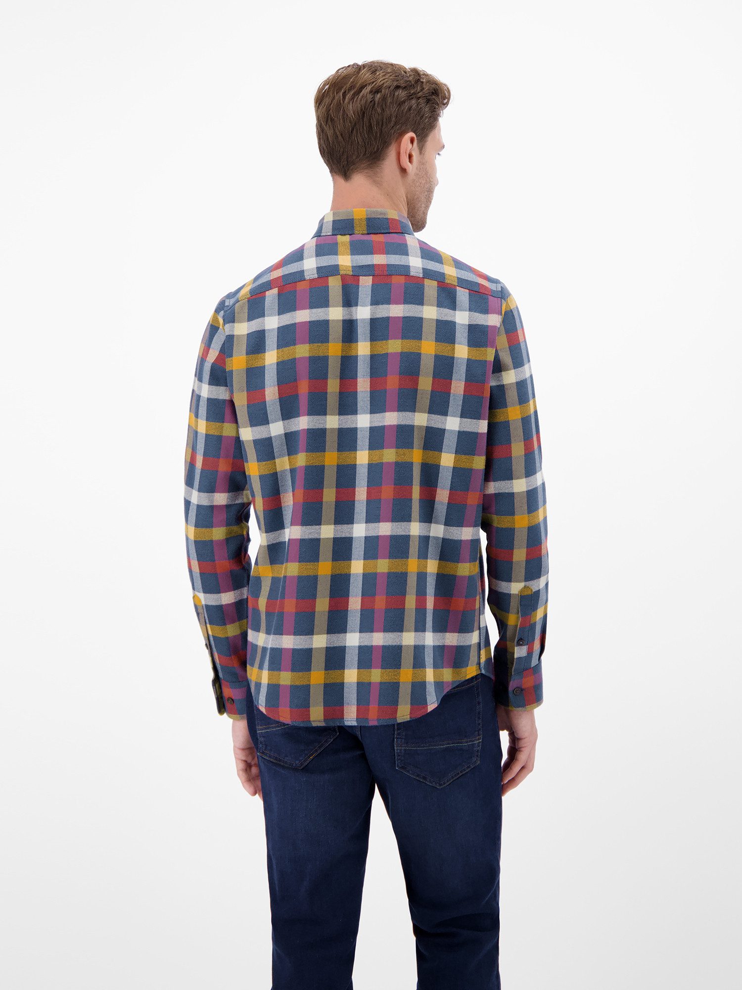 Lerros Flanellen overhemd LERROS Ruit-Flanellen overhemd, smart en casual