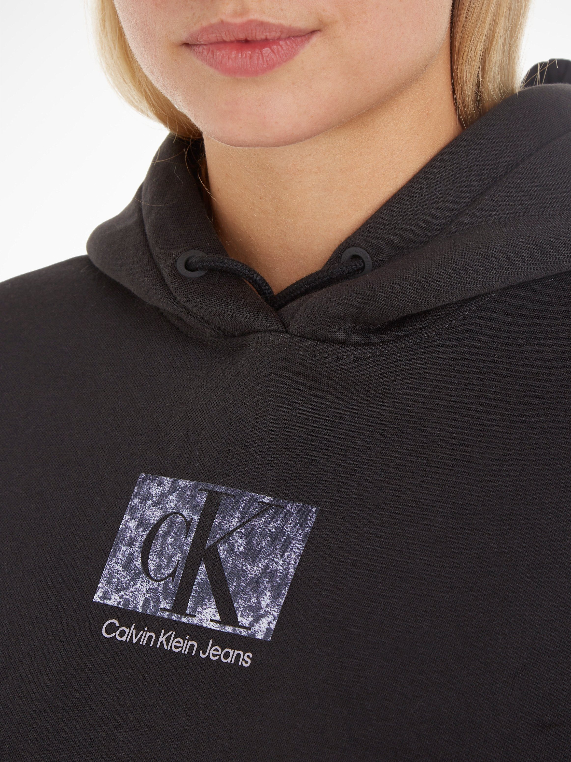 Calvin Klein Hoodie PRINTED BOX CROPPED HOODIE