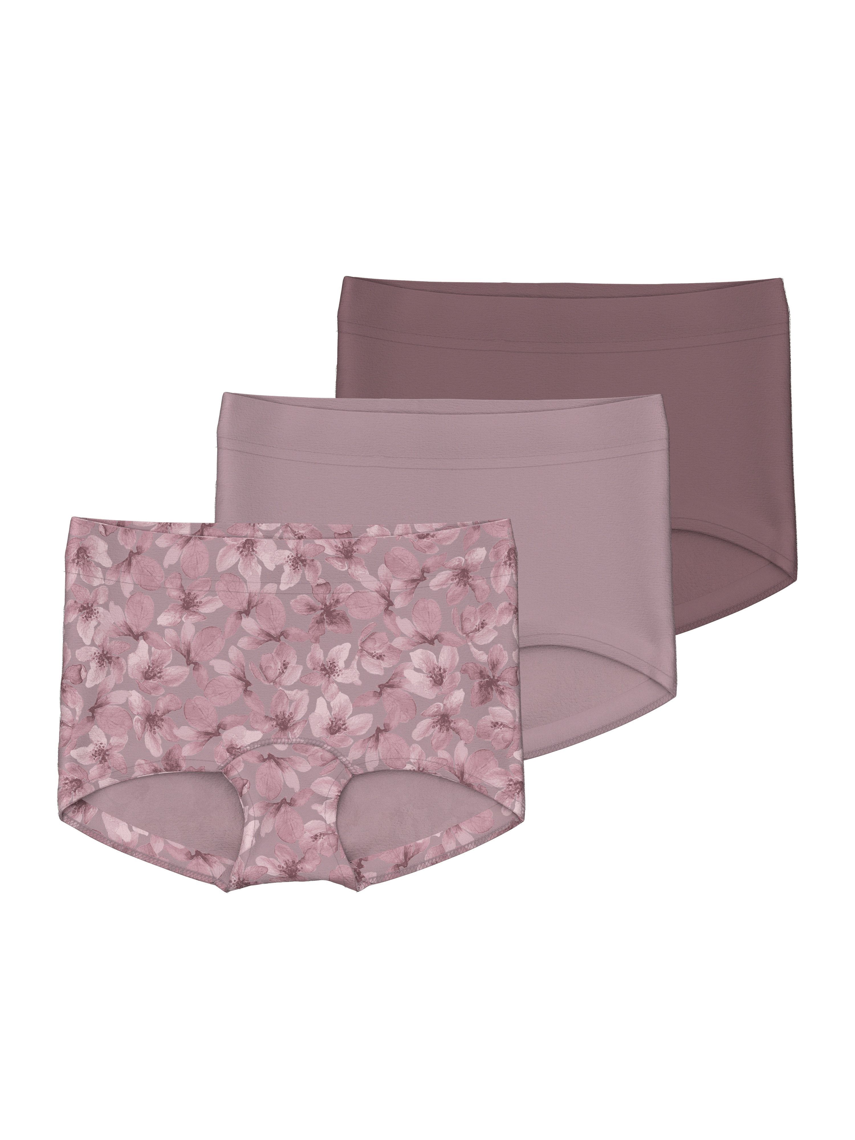 Name it MINI hipster NMFTIGHTS FLOWER set van 3 paars mauve Slip Meisjes Stretchkatoen 110