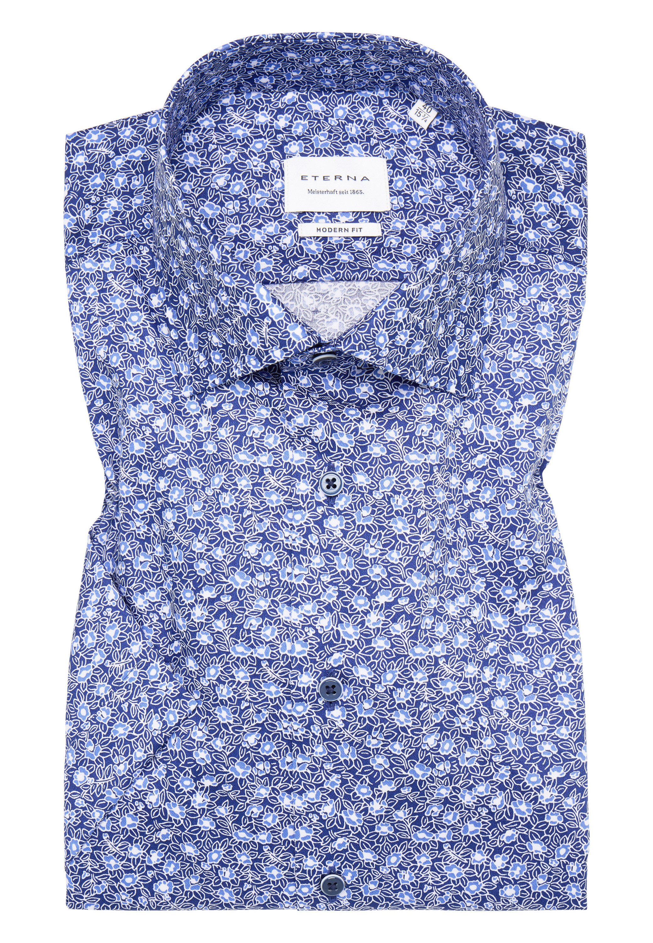 Eterna Overhemd met korte mouwen MODERN FIT NON IRON (strijkvrij)